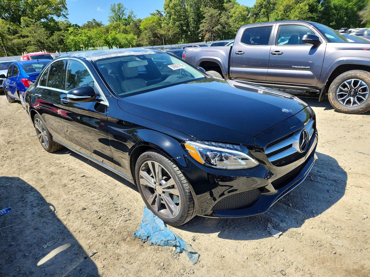 2015 Mercedes-benz C 300 4matic Black vin: 55SWF4KB3FU003062