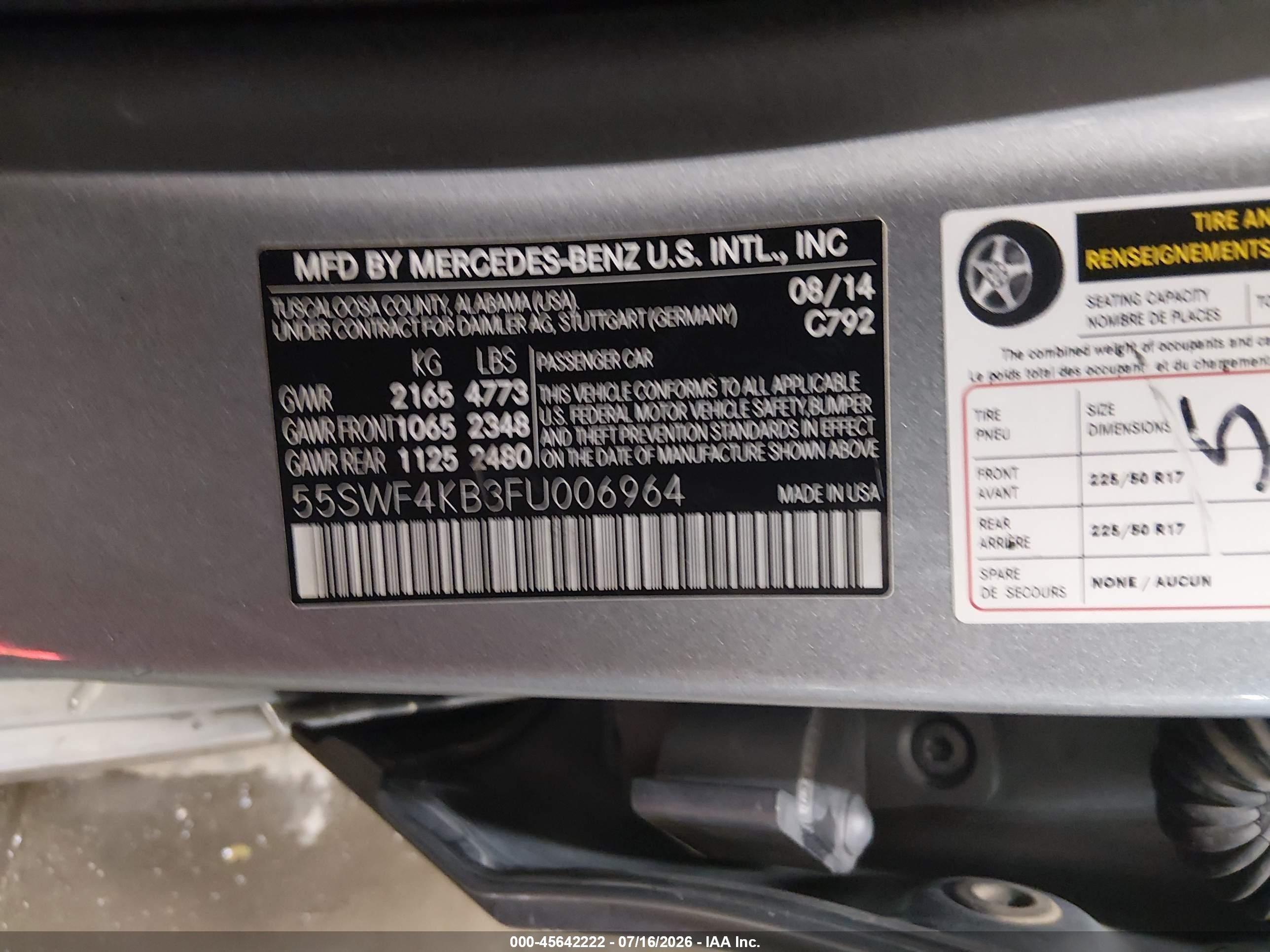 2015 Mercedes-benz C 300 4matic Silver vin: 55SWF4KB3FU006964