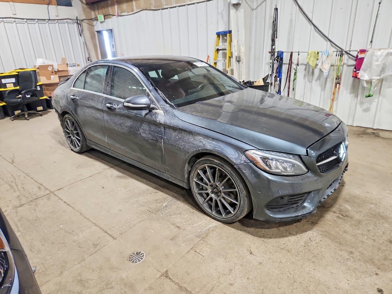 2015 Mercedes-benz C 300 4matic Gray vin: 55SWF4KB3FU007936