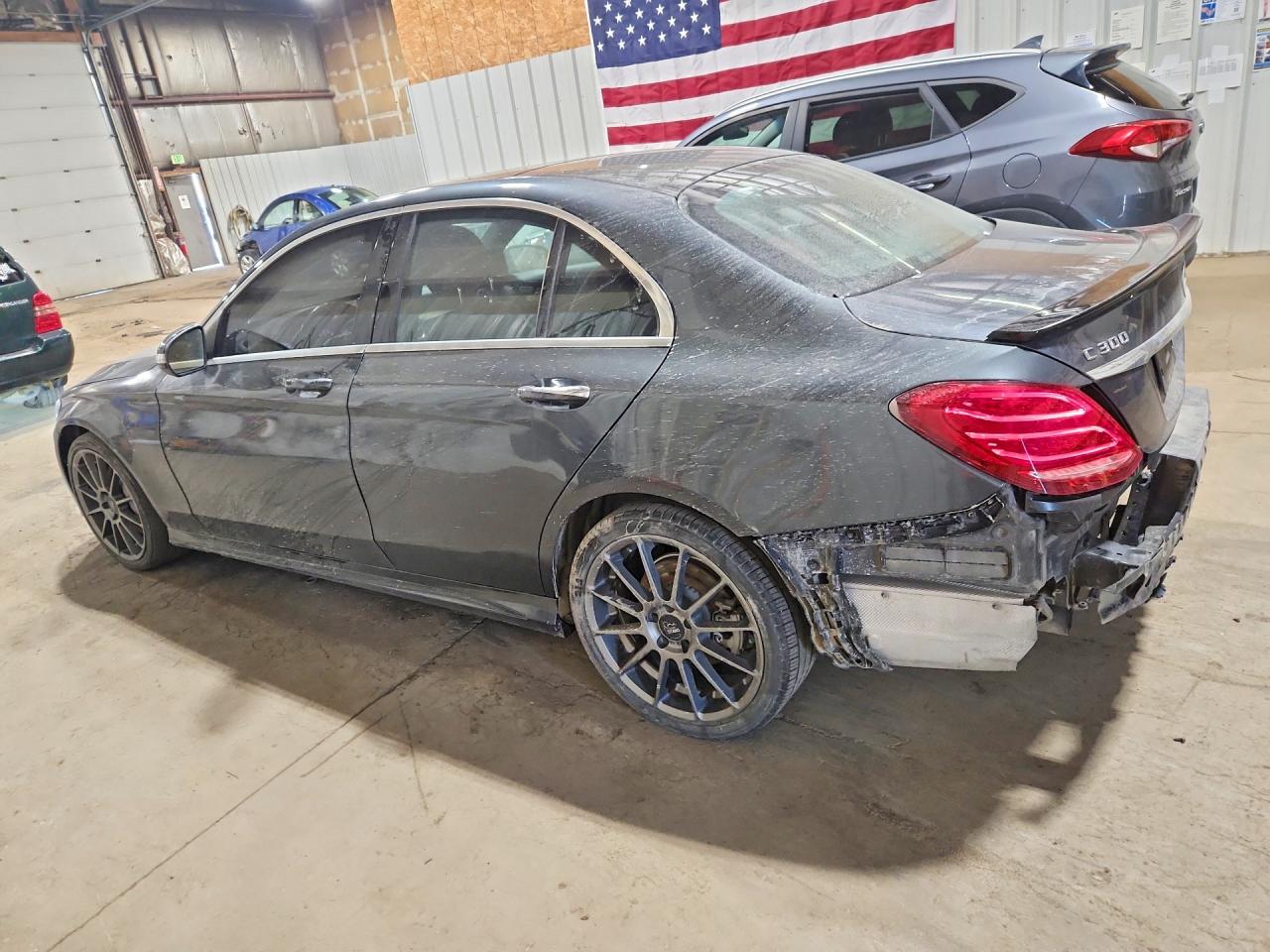 2015 Mercedes-benz C 300 4matic Gray vin: 55SWF4KB3FU007936