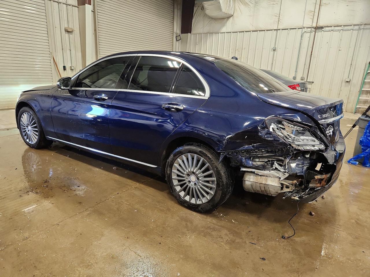 2015 Mercedes-benz C 300 4matic Blue vin: 55SWF4KB3FU008052