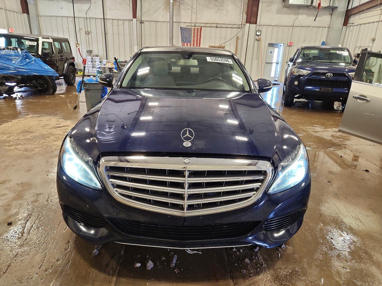 2015 Mercedes-benz C 300 4matic Blue vin: 55SWF4KB3FU008052