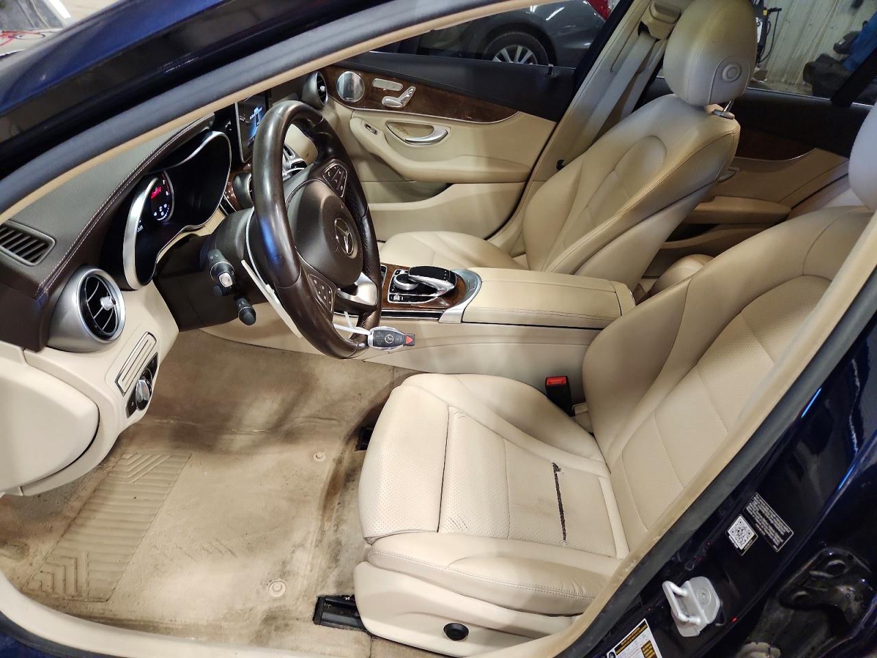 2015 Mercedes-benz C 300 4matic Blue vin: 55SWF4KB3FU008052