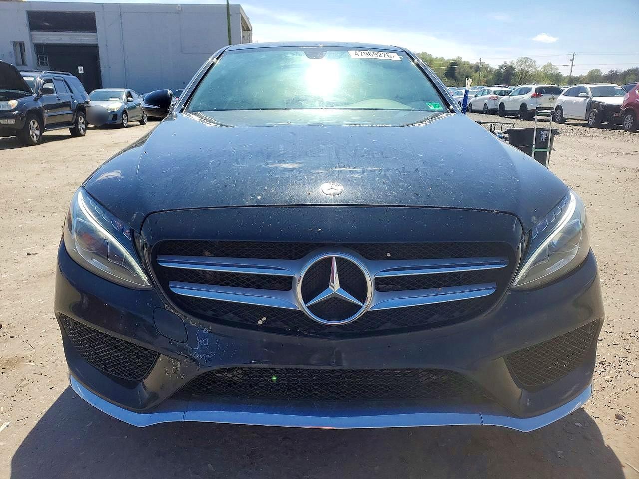 2015 Mercedes-benz C 300 4matic Black vin: 55SWF4KB3FU018595
