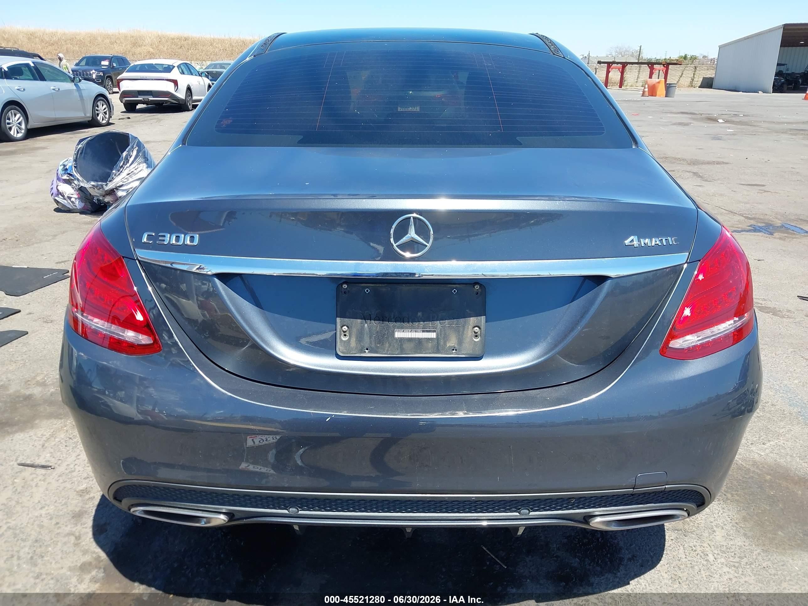 2015 Mercedes-benz C 300 Sport 4matic Gray vin: 55SWF4KB3FU021996