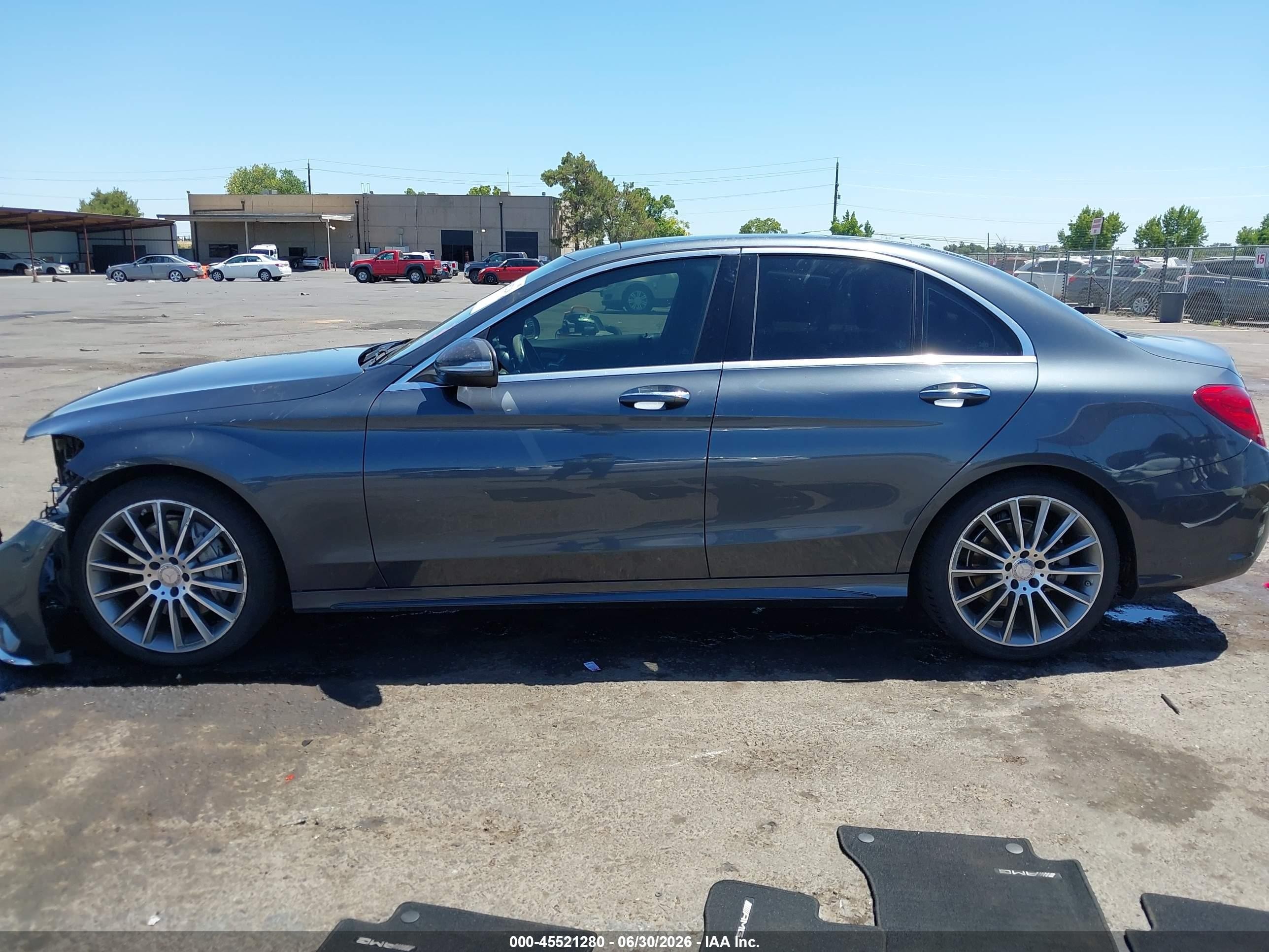 2015 Mercedes-benz C 300 Sport 4matic Gray vin: 55SWF4KB3FU021996