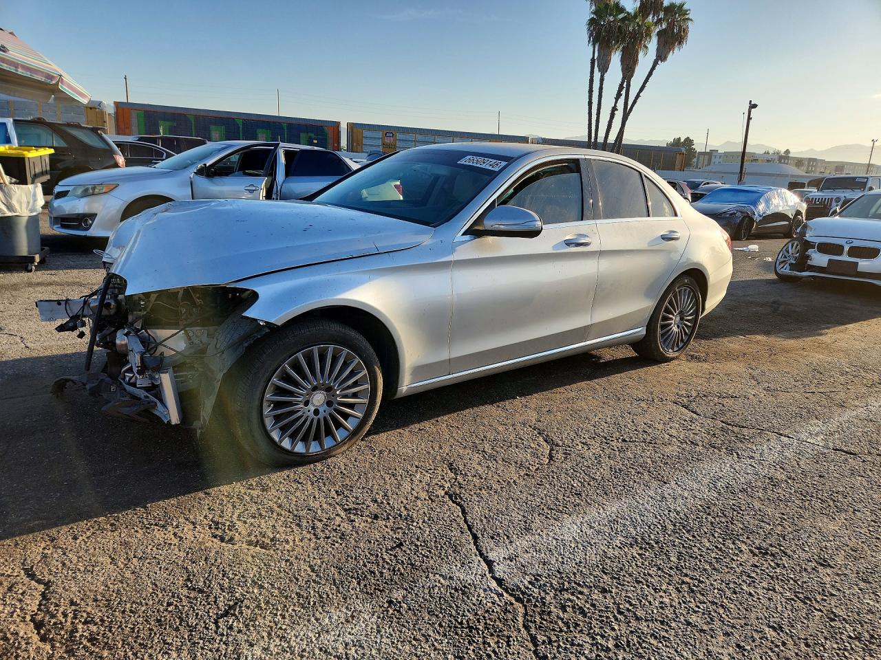 2015 Mercedes-benz C 300 4matic Silver vin: 55SWF4KB3FU027359