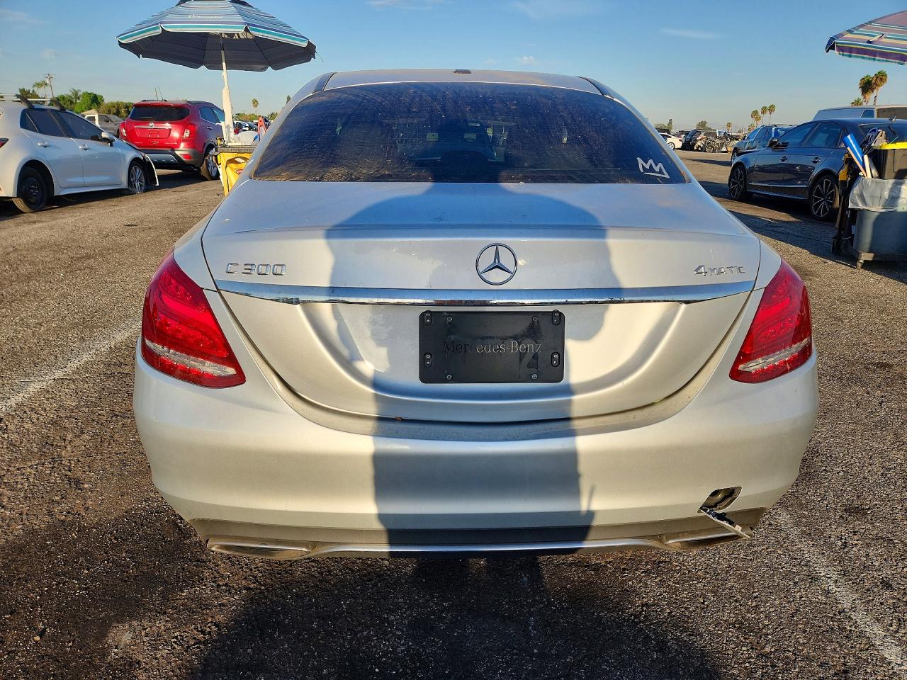 2015 Mercedes-benz C 300 4matic Silver vin: 55SWF4KB3FU027359