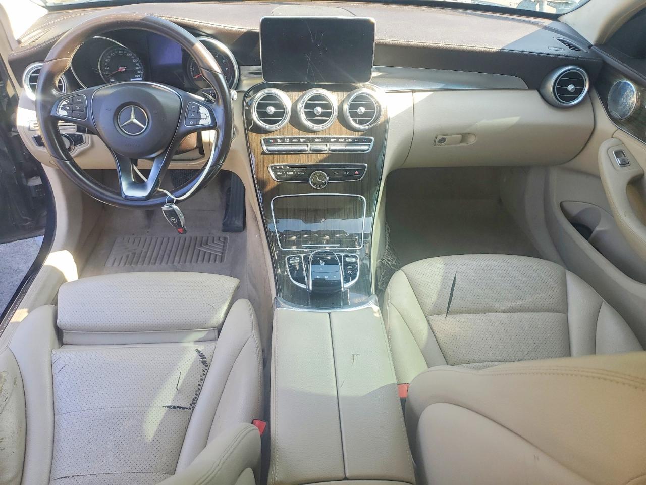 2015 Mercedes-benz C 300 4matic Blue vin: 55SWF4KB3FU034604