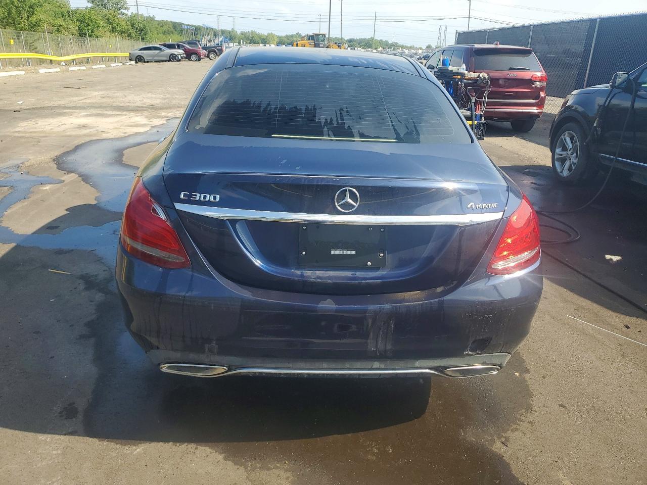 2015 Mercedes-benz C 300 4matic Blue vin: 55SWF4KB3FU034604