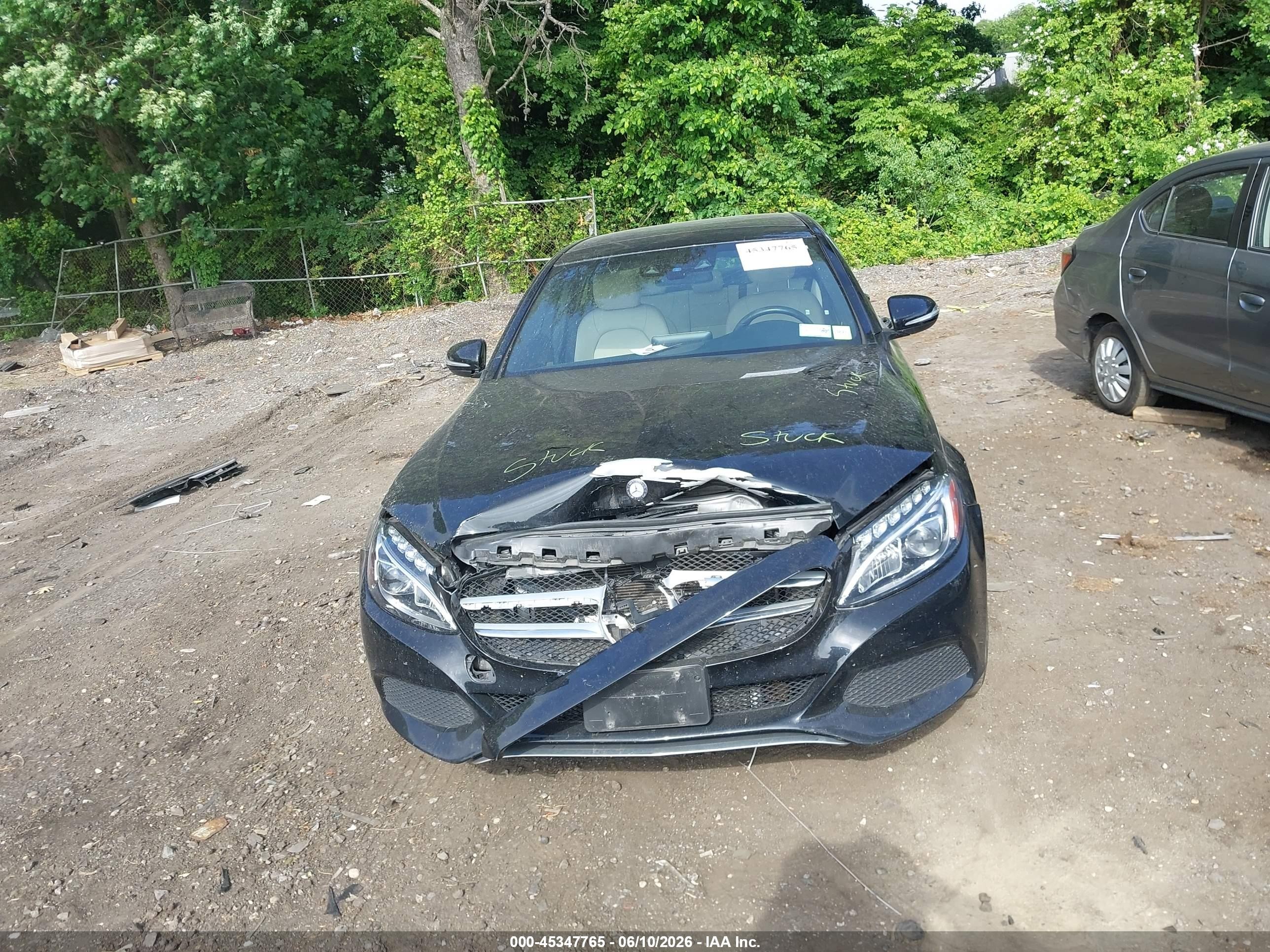 2015 Mercedes-benz C 300 4matic Black vin: 55SWF4KB3FU058966