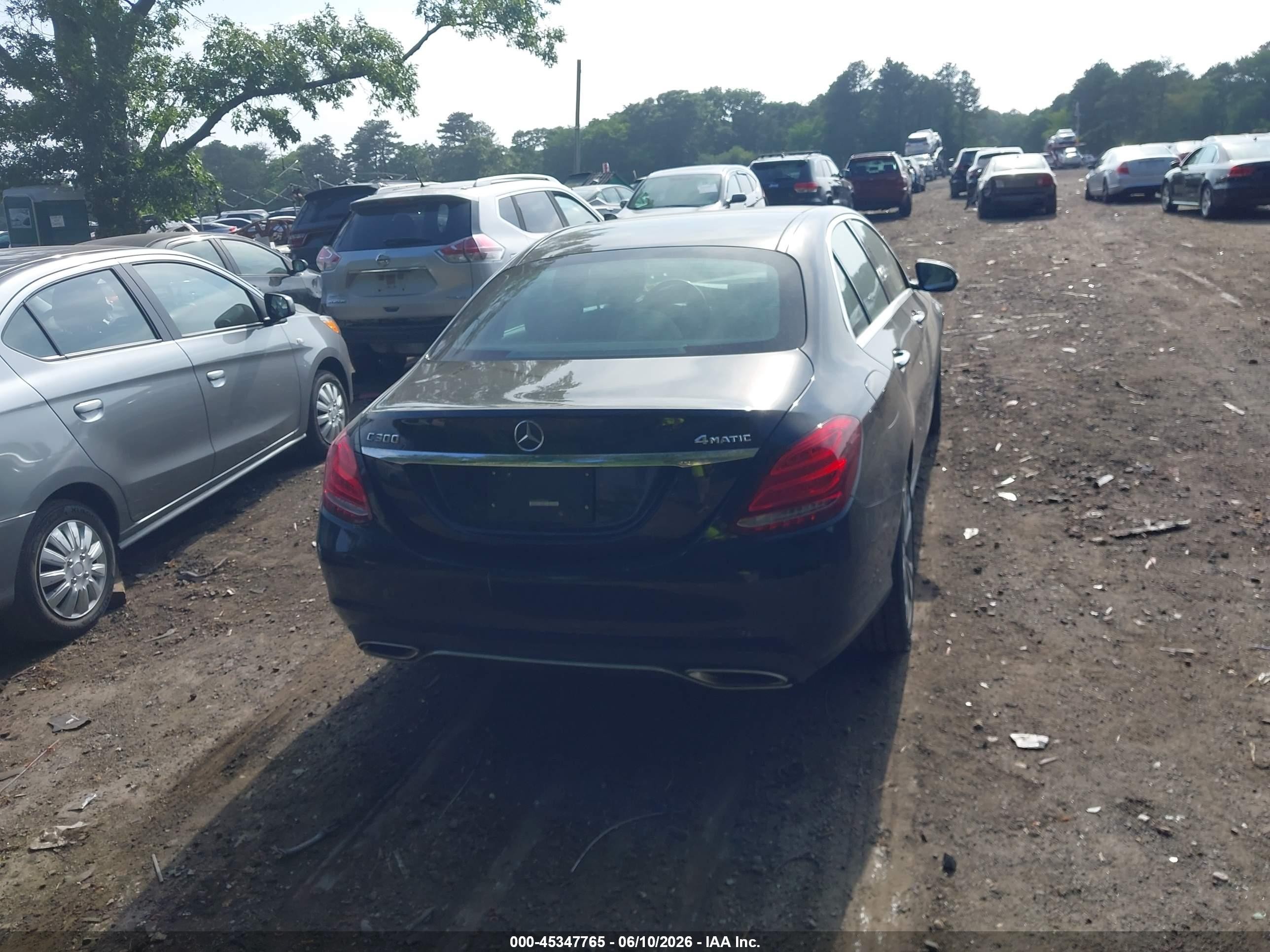 2015 Mercedes-benz C 300 4matic Black vin: 55SWF4KB3FU058966