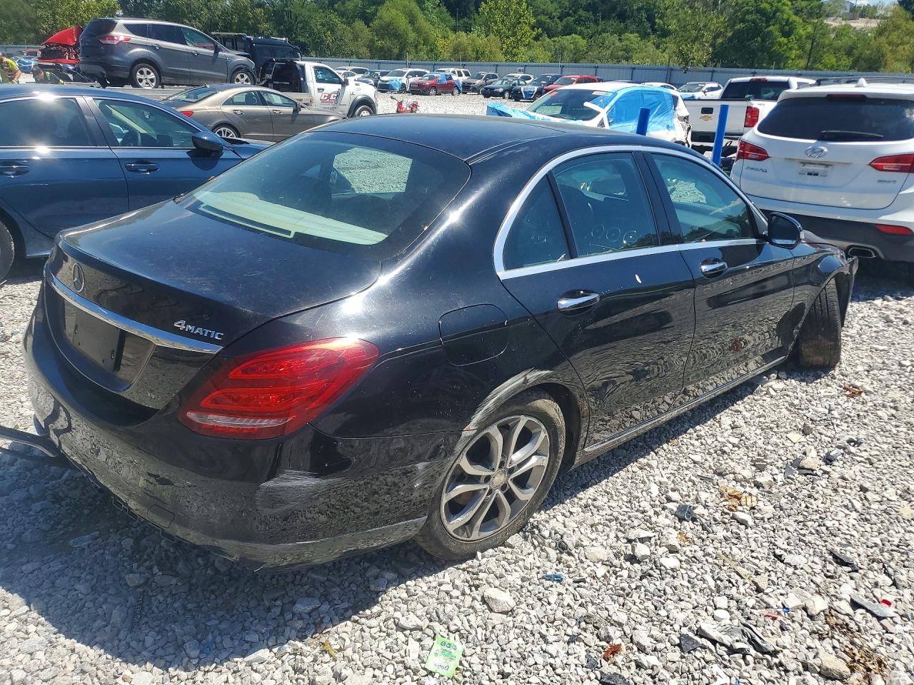 2015 Mercedes-benz C 300 4matic Black vin: 55SWF4KB3FU061088