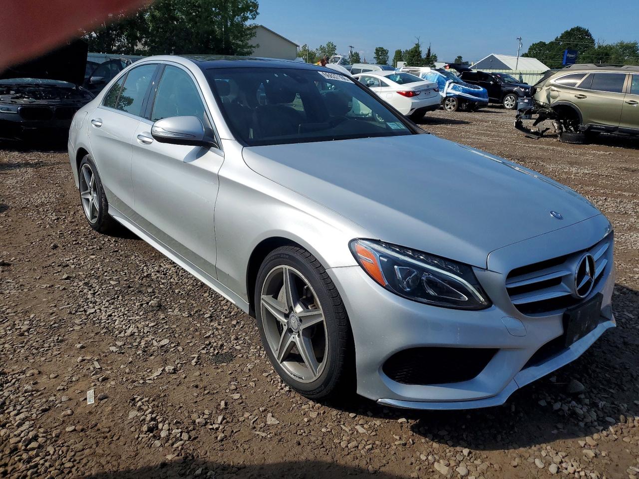 2015 Mercedes-benz C 300 4matic Silver vin: 55SWF4KB3FU061379