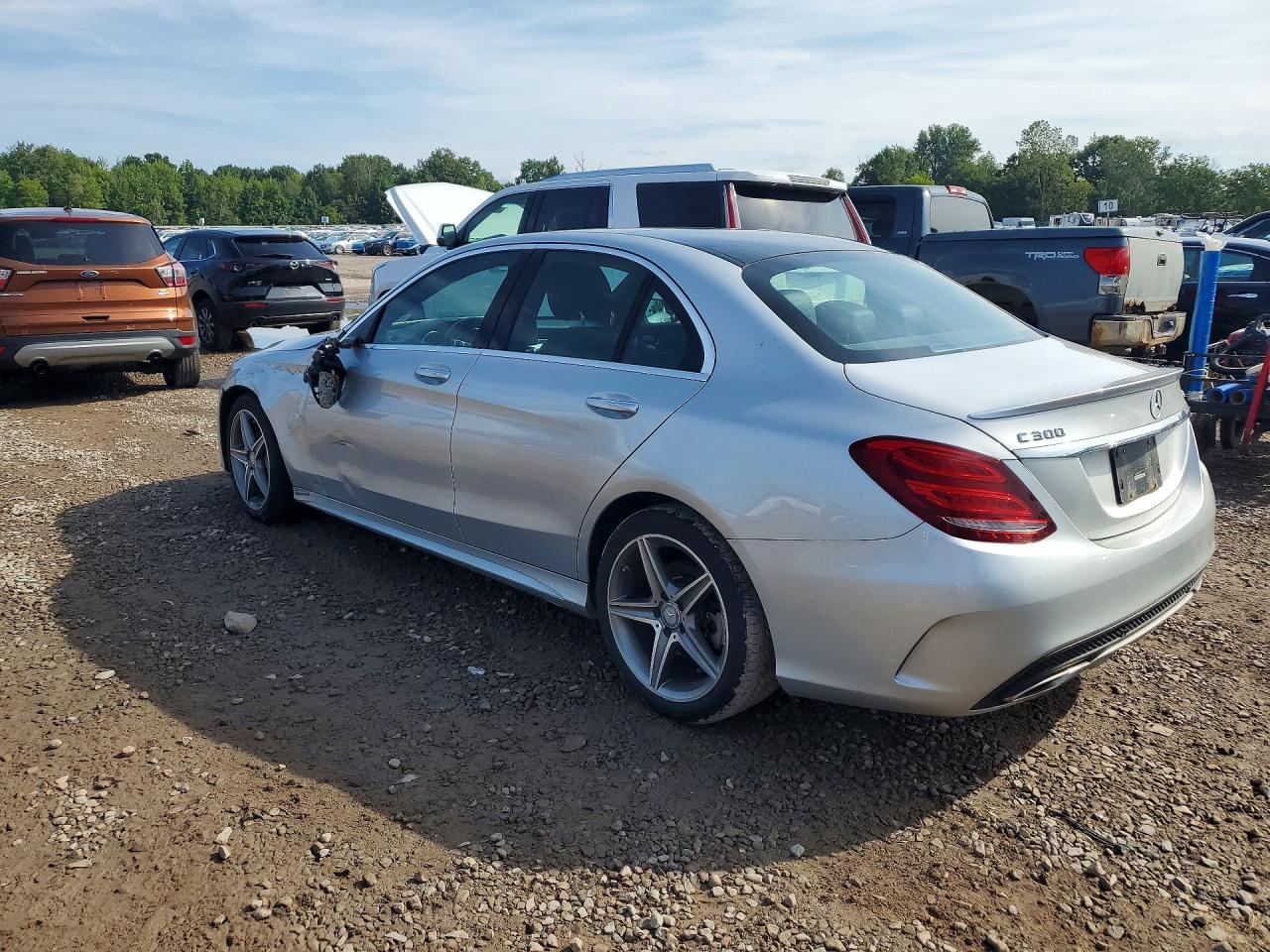 2015 Mercedes-benz C 300 4matic Silver vin: 55SWF4KB3FU061379
