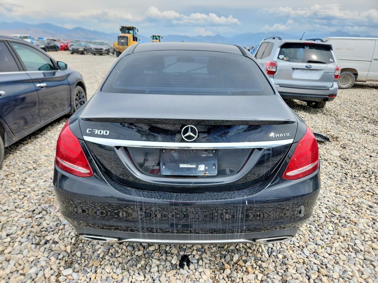 2015 Mercedes-benz C 300 4matic Black vin: 55SWF4KB3FU070129