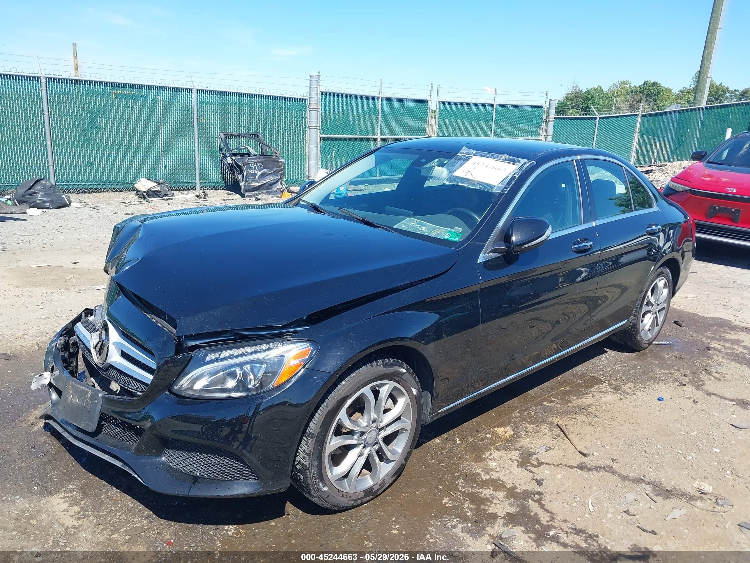 2015 Mercedes-benz C 300 4matic Black vin: 55SWF4KB3FU081129