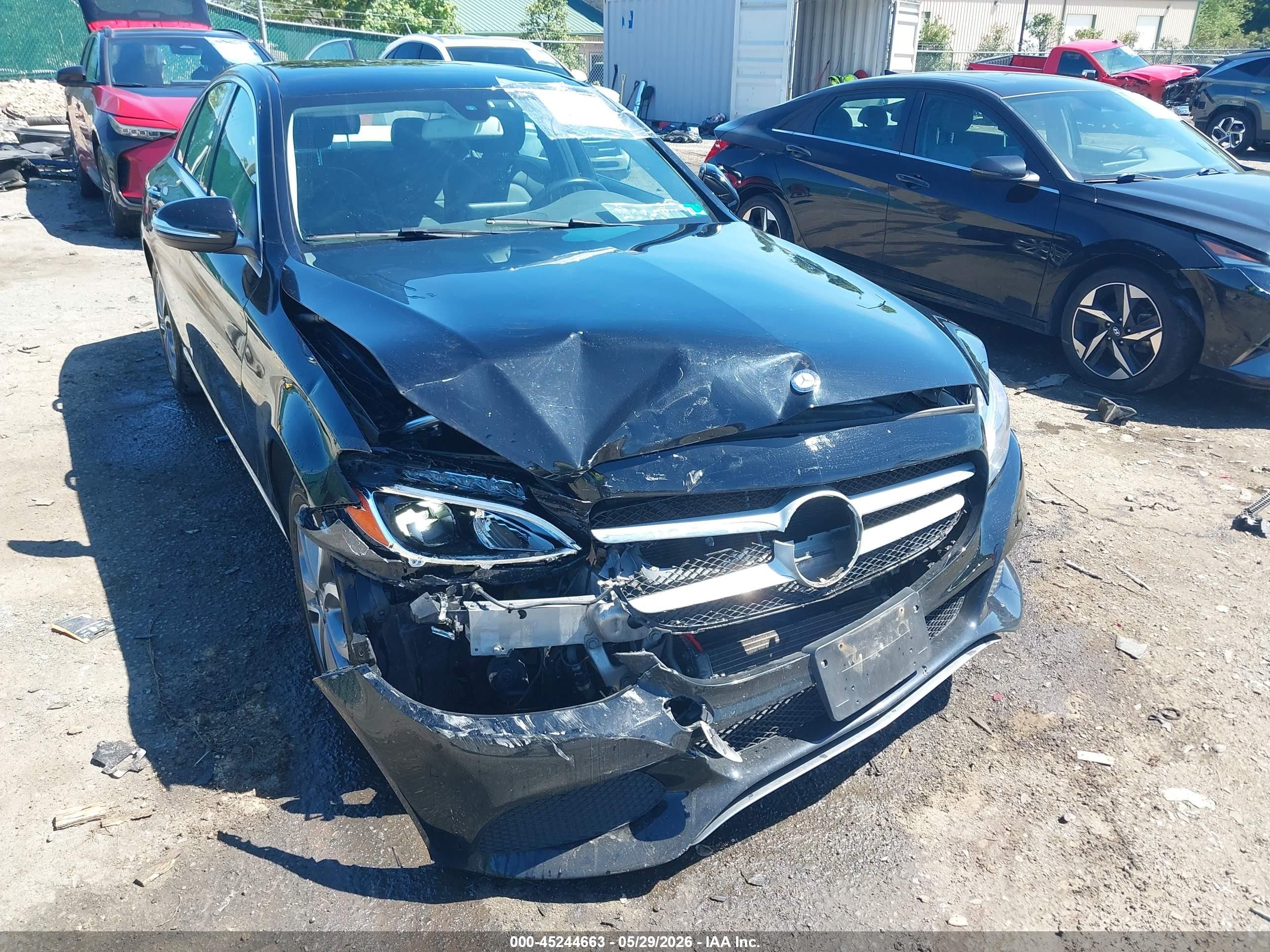 2015 Mercedes-benz C 300 4matic Black vin: 55SWF4KB3FU081129