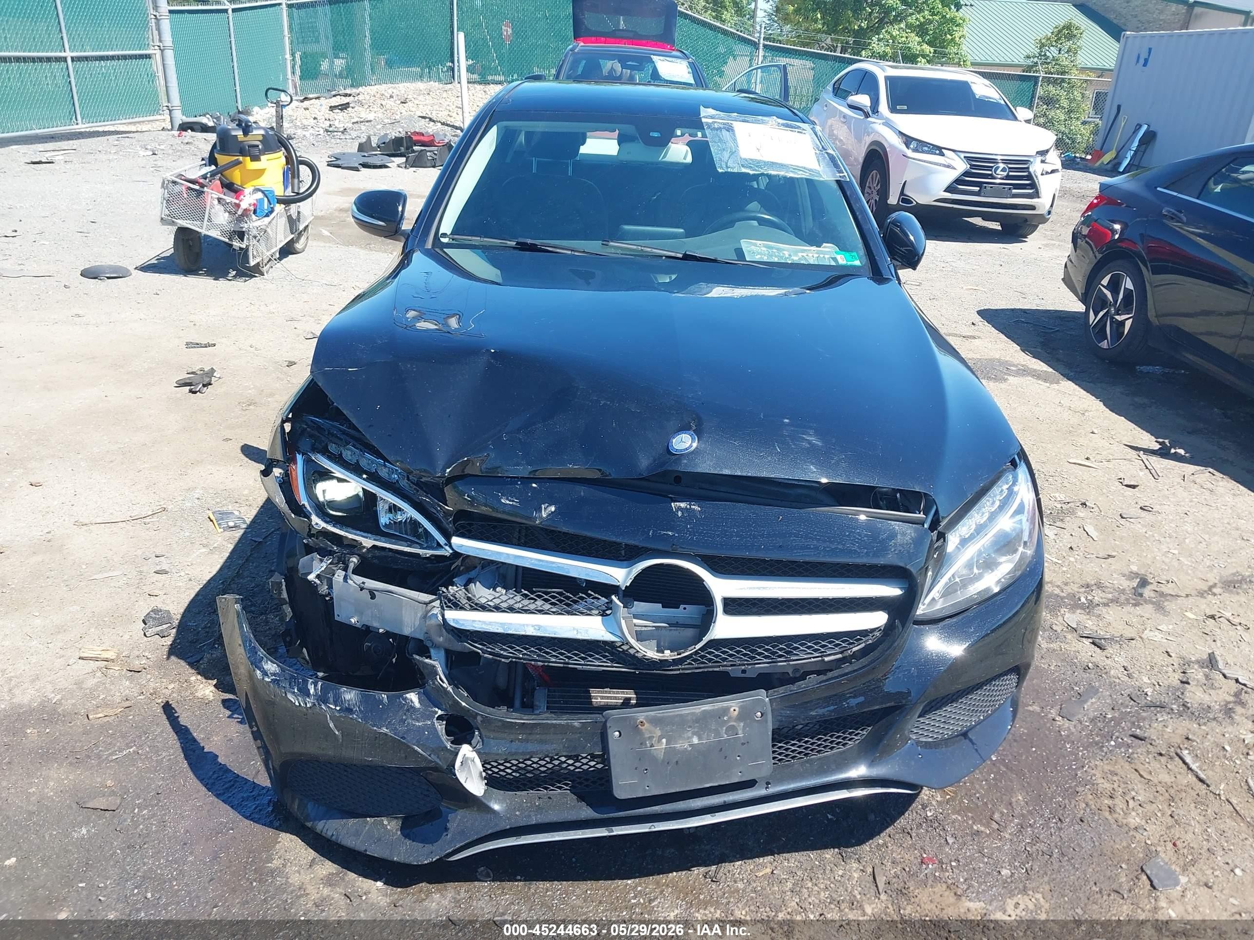 2015 Mercedes-benz C 300 4matic Black vin: 55SWF4KB3FU081129