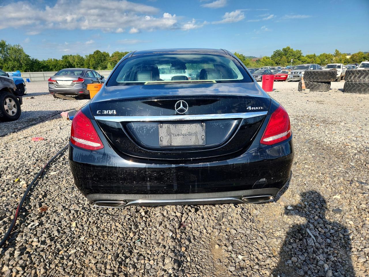 2015 Mercedes-benz C 300 4matic Черный vin: 55SWF4KB3FU081356