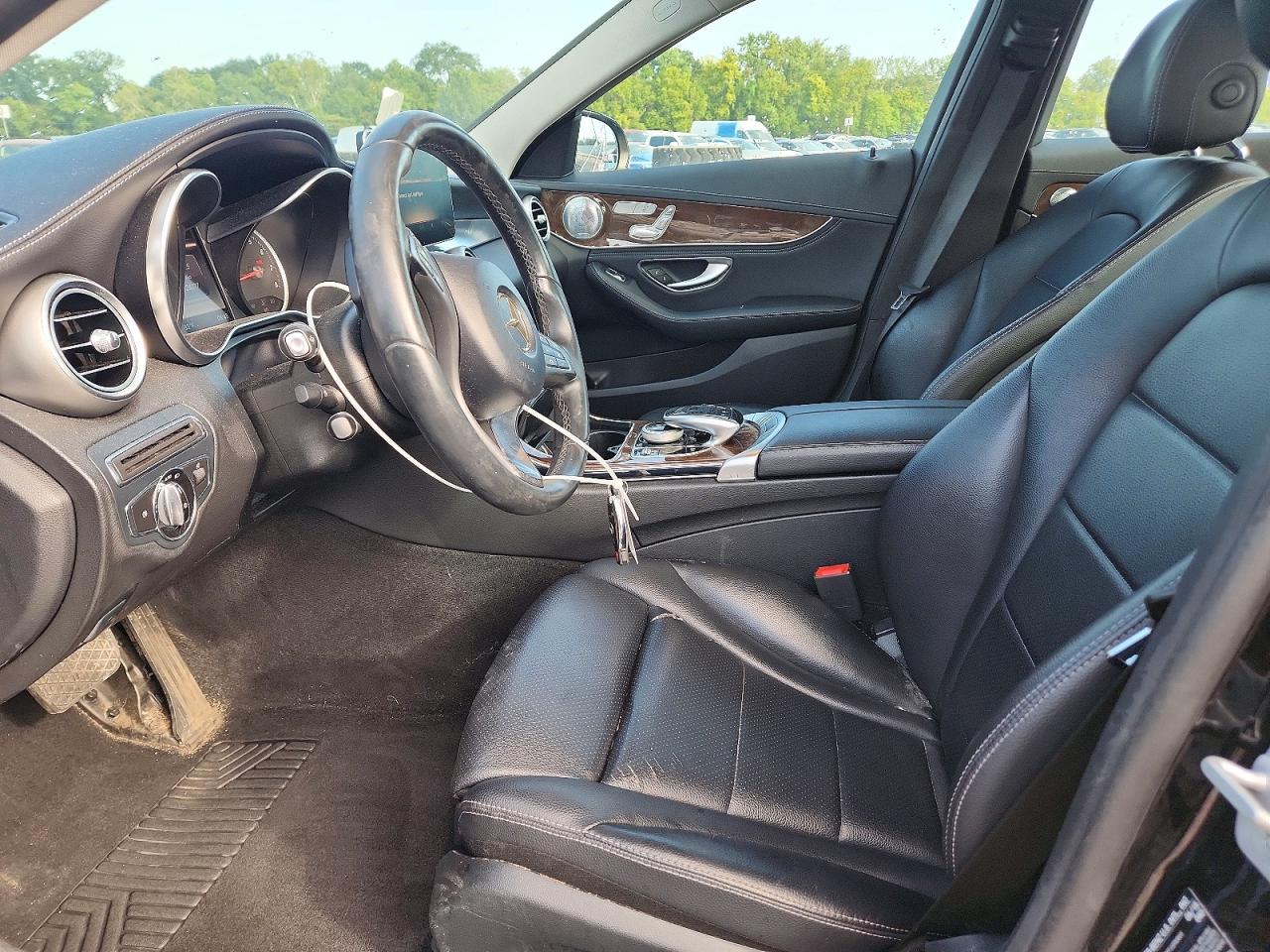 2015 Mercedes-benz C 300 4matic Black vin: 55SWF4KB3FU081356
