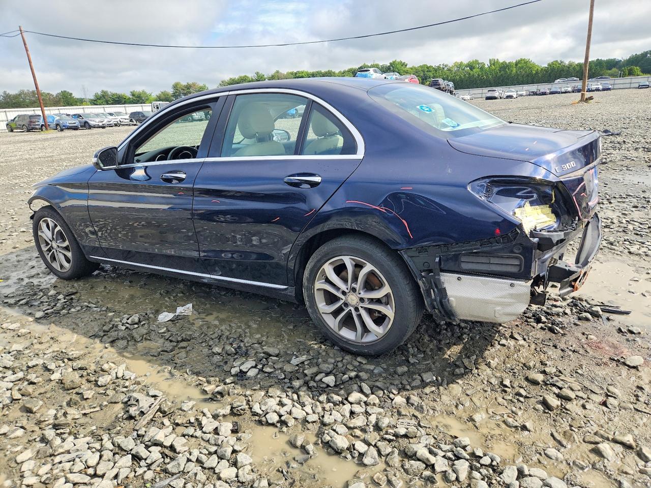2015 Mercedes-benz C 300 4matic Blue vin: 55SWF4KB3FU081759