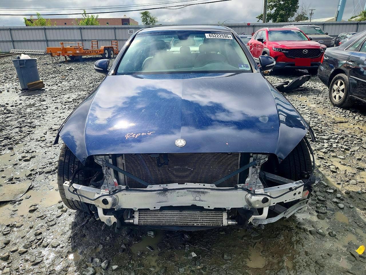 2015 Mercedes-benz C 300 4matic Blue vin: 55SWF4KB3FU081759