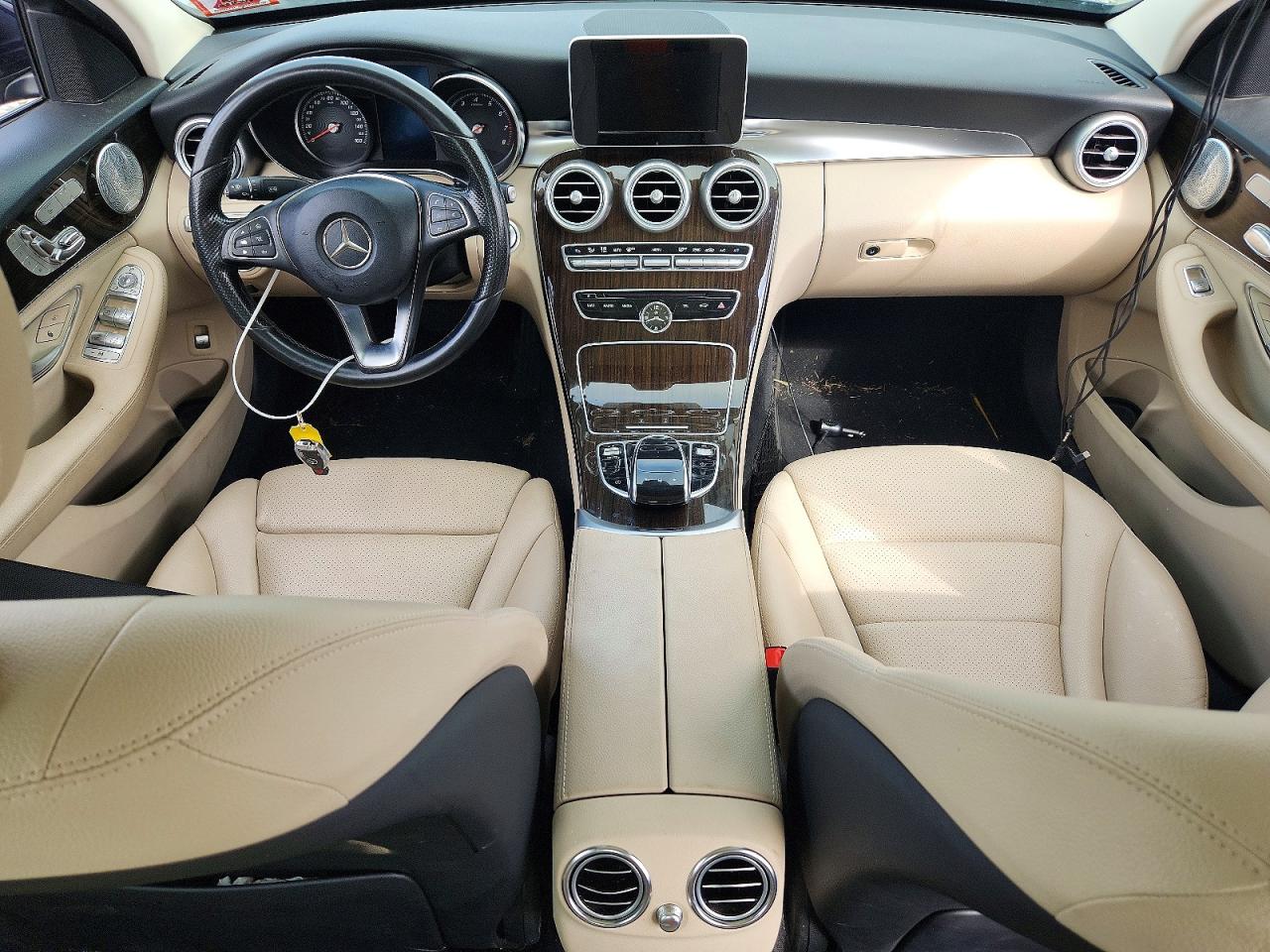 2015 Mercedes-benz C 300 4matic Blue vin: 55SWF4KB3FU081759