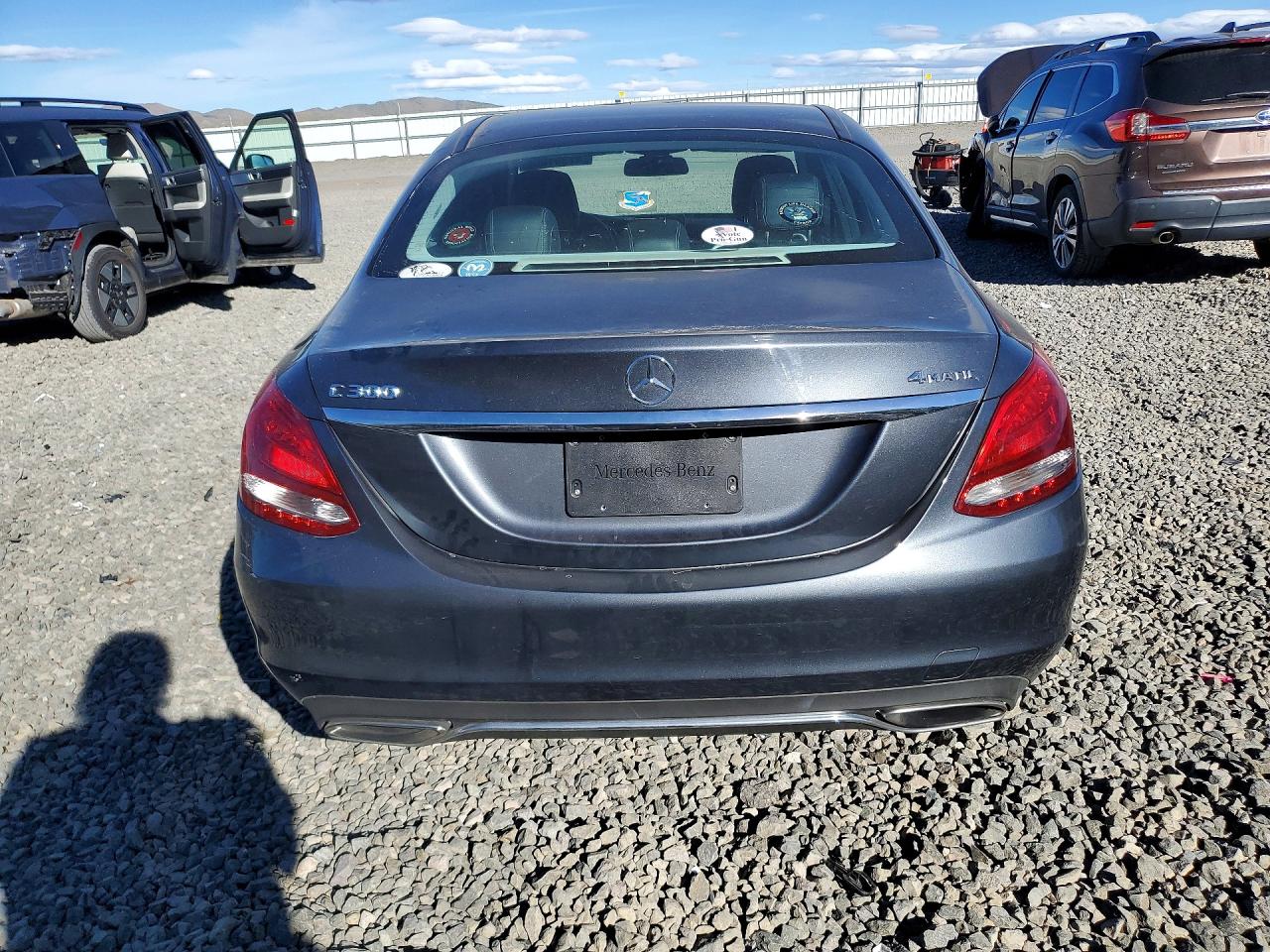2015 Mercedes-benz C 300 4matic Charcoal vin: 55SWF4KB3FU088131