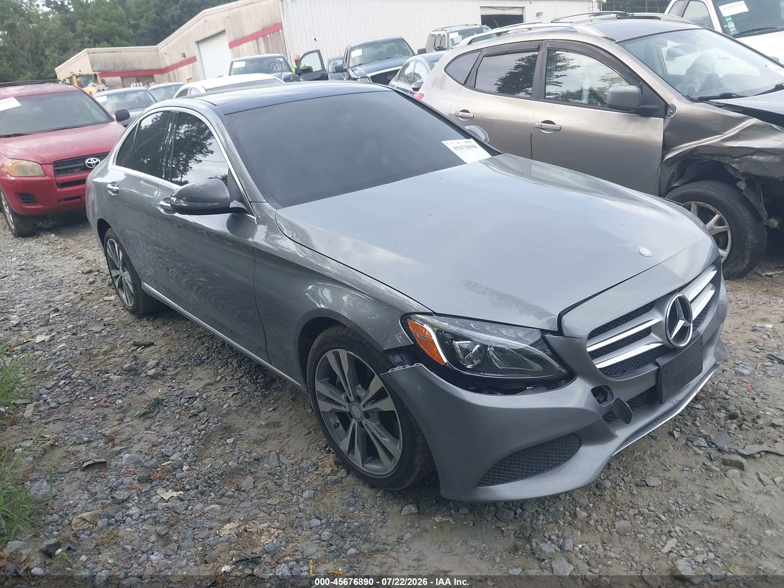2015 Mercedes-benz C 300 4matic Gray vin: 55SWF4KB3FU091224