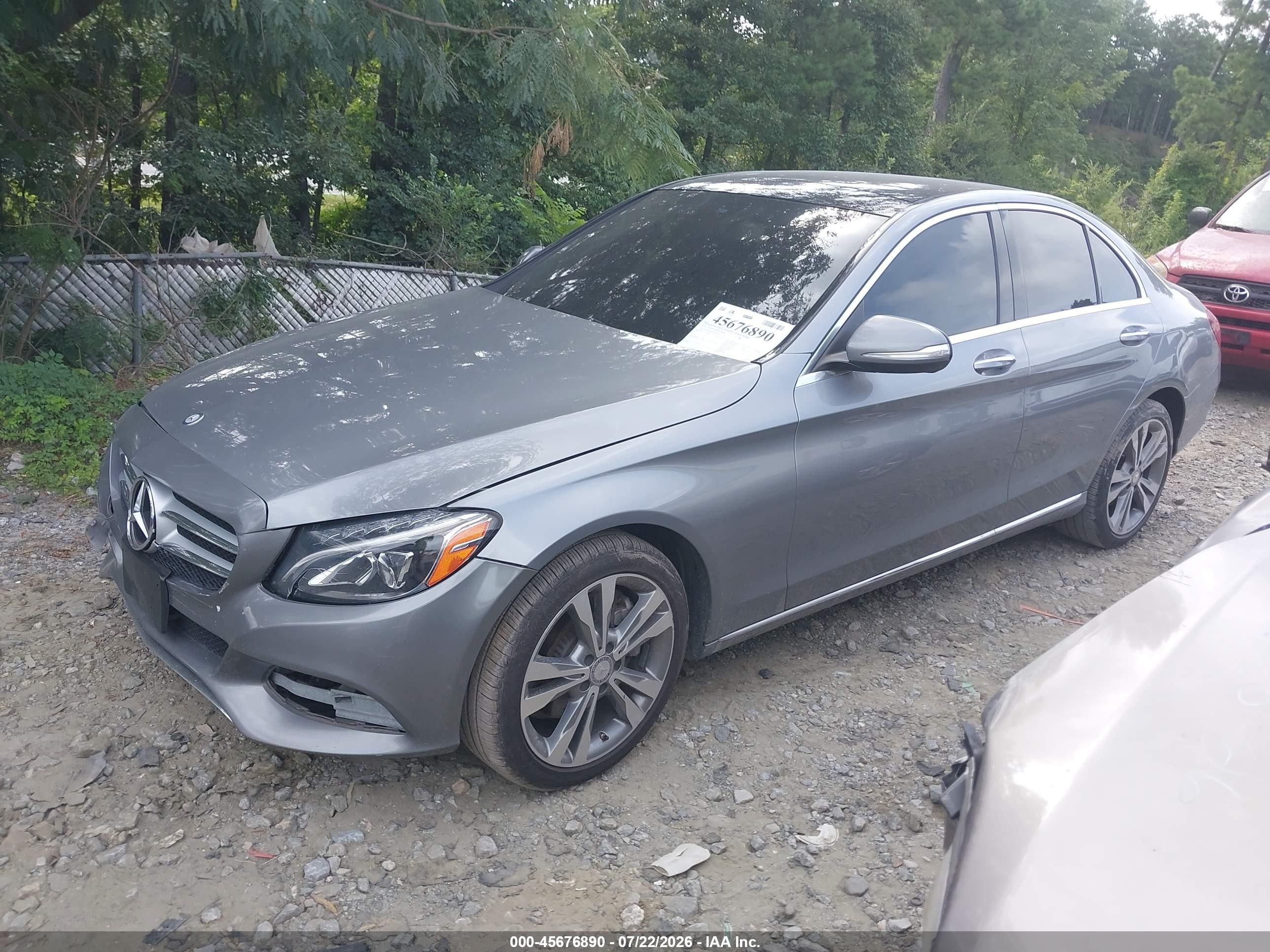 2015 Mercedes-benz C 300 4matic Gray vin: 55SWF4KB3FU091224