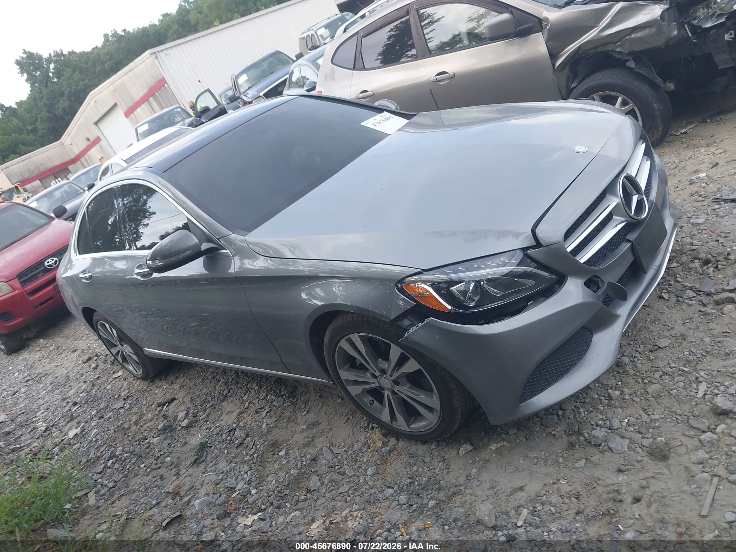 2015 Mercedes-benz C 300 4matic Gray vin: 55SWF4KB3FU091224