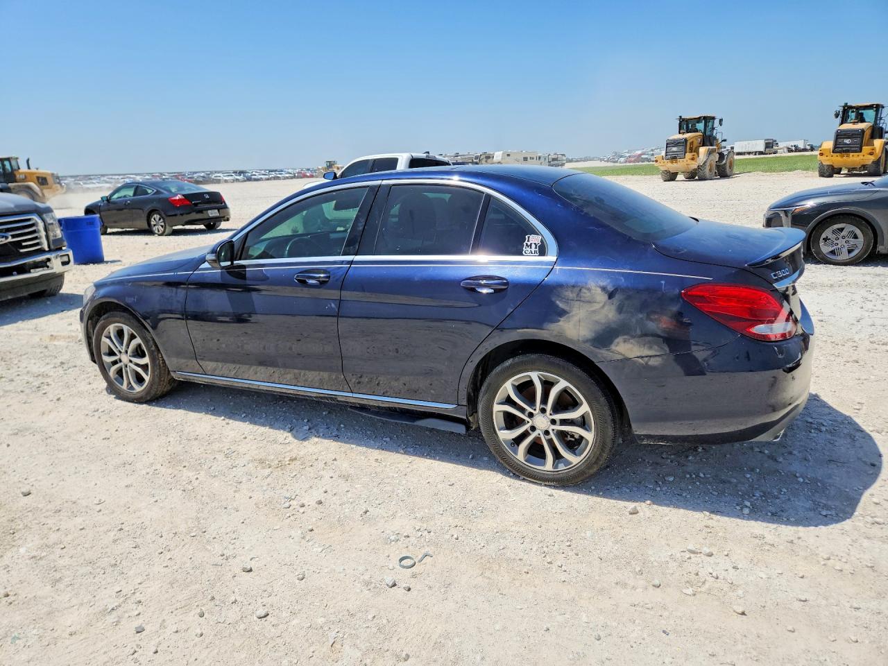 2016 Mercedes-benz C 300 4matic Blue vin: 55SWF4KB3GU137927