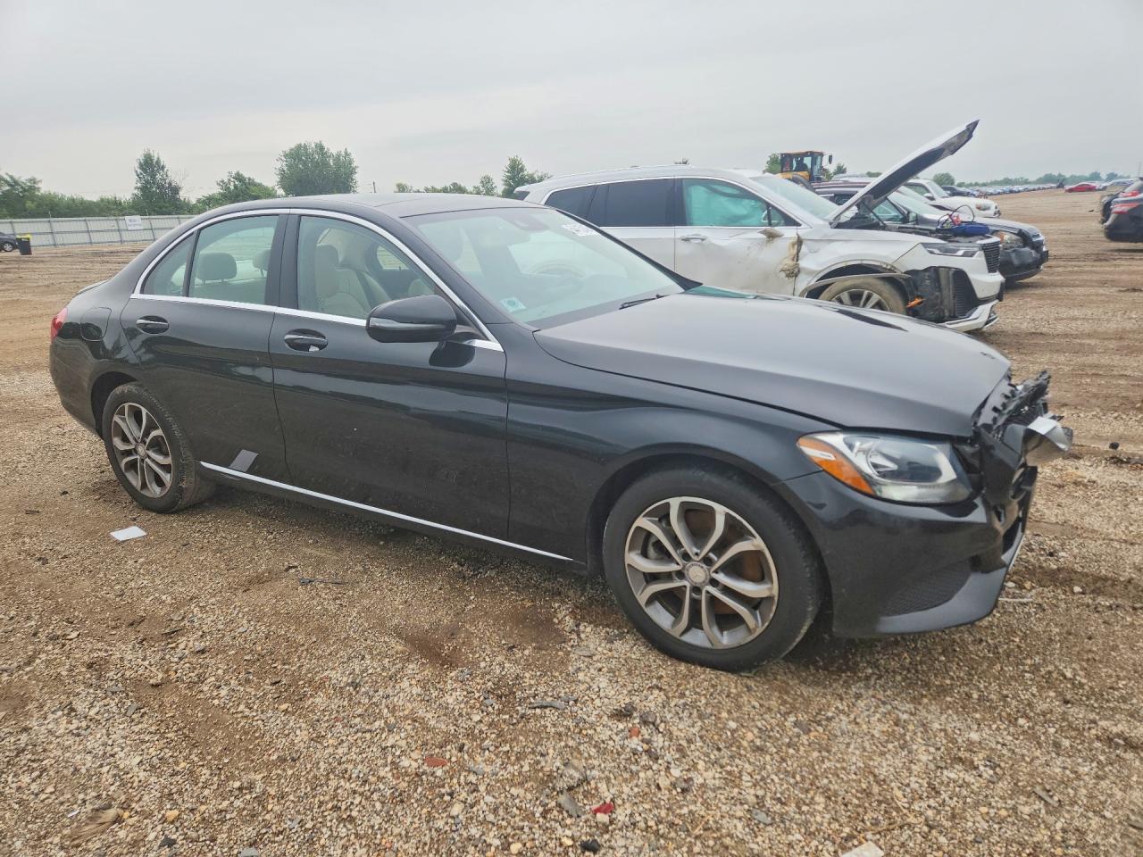 2016 Mercedes-benz C 300 4matic Black vin: 55SWF4KB3GU145977