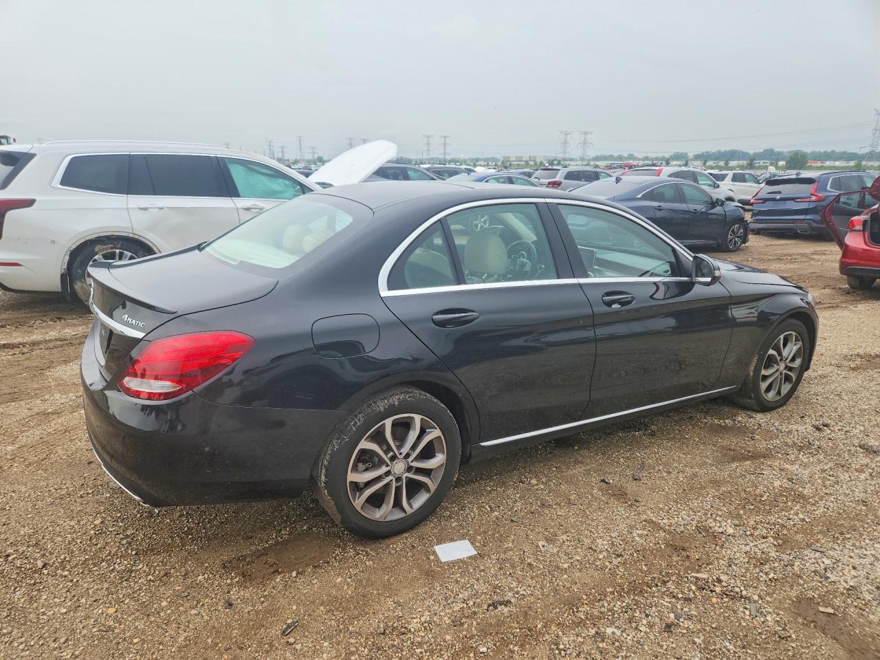 2016 Mercedes-benz C 300 4matic Black vin: 55SWF4KB3GU145977