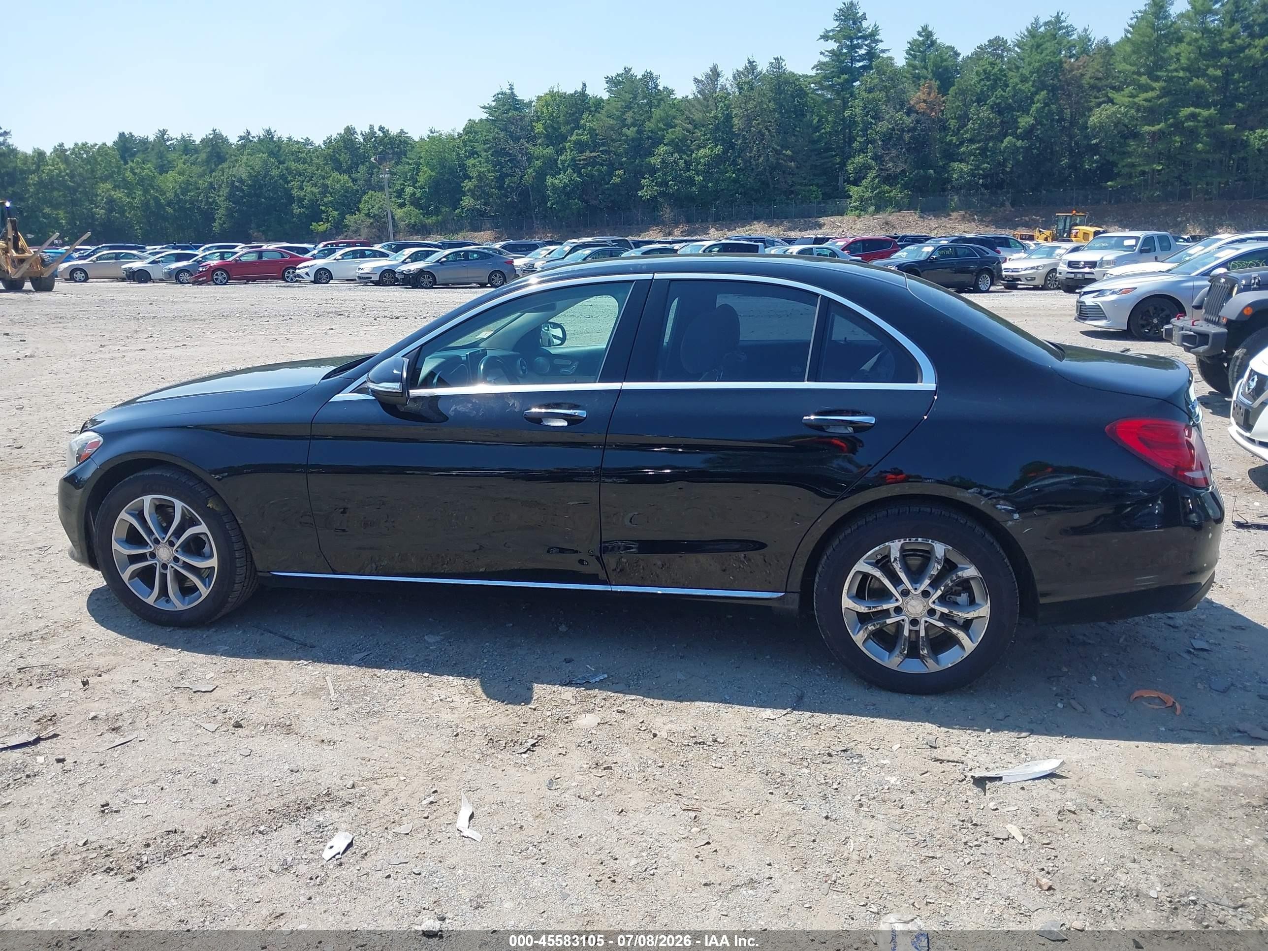 2015 Mercedes-benz C 300 4matic Black vin: 55SWF4KB4FU012319