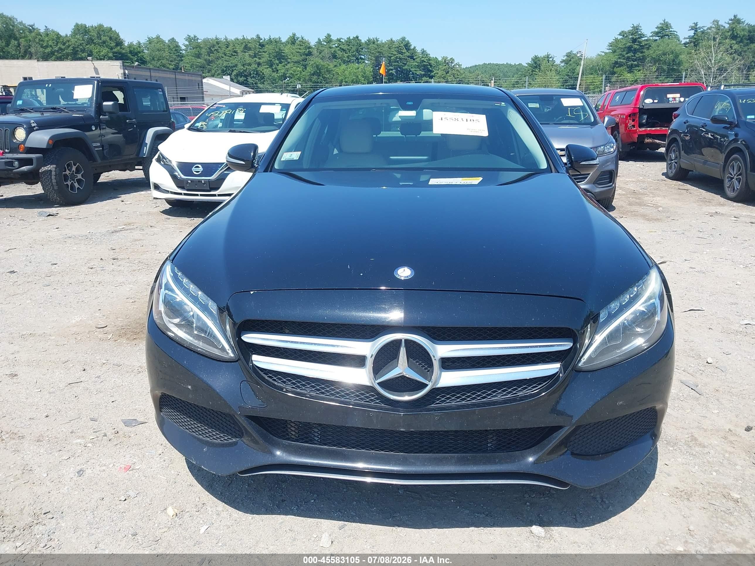 2015 Mercedes-benz C 300 4matic Black vin: 55SWF4KB4FU012319