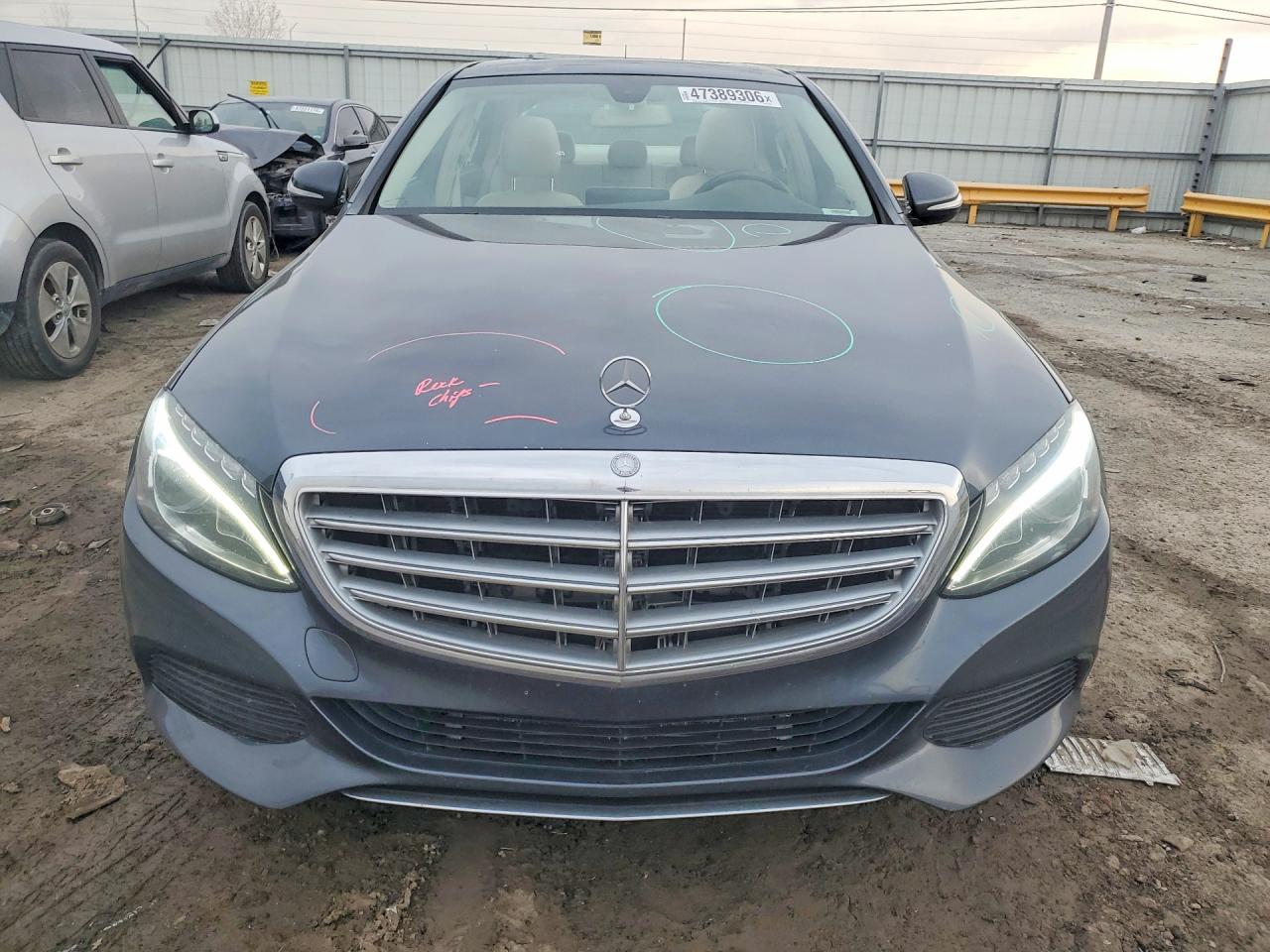 2015 Mercedes-benz C 300 4matic Gray vin: 55SWF4KB4FU019352
