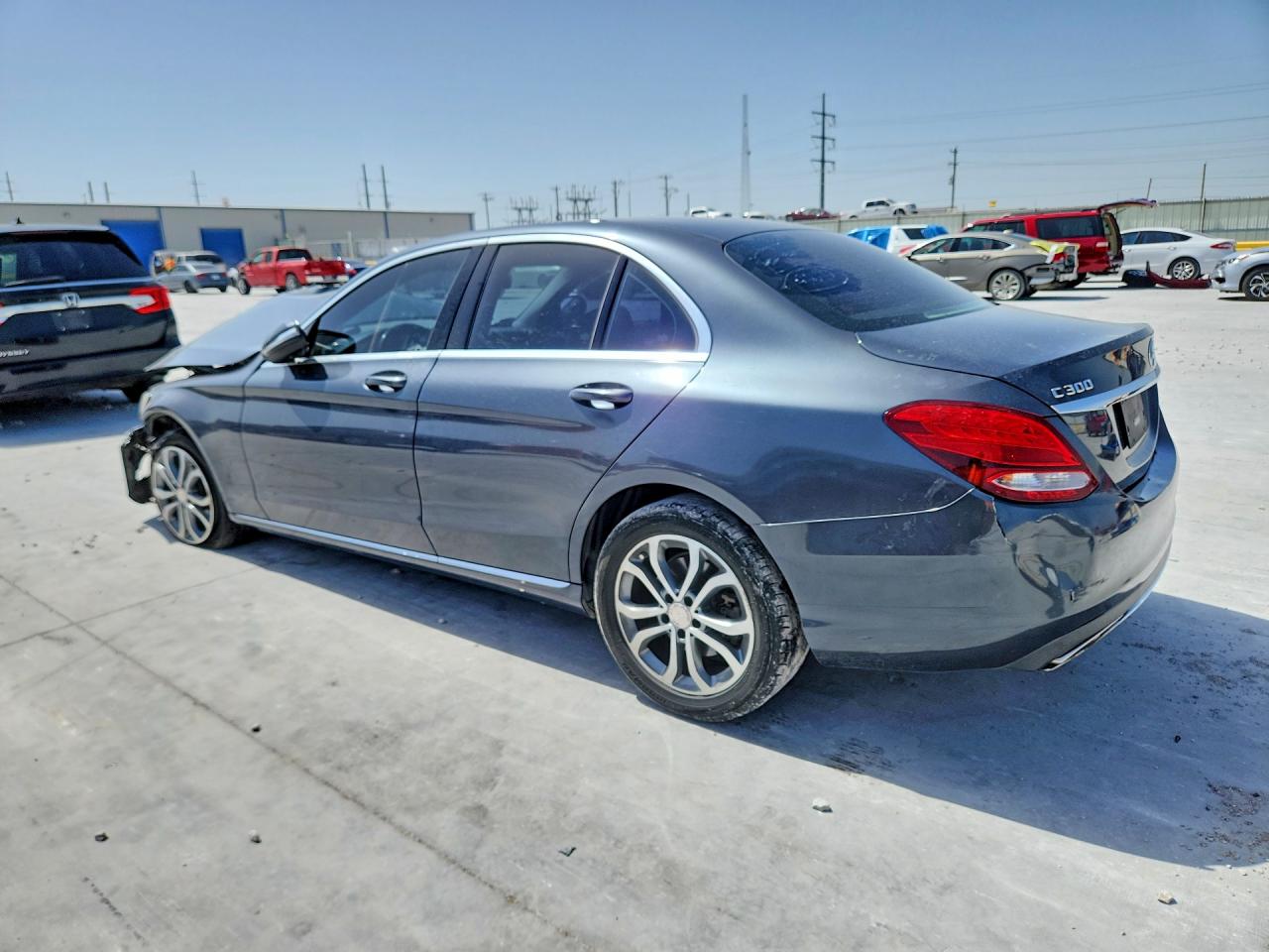 2015 Mercedes-benz C 300 4matic Gray vin: 55SWF4KB4FU020713