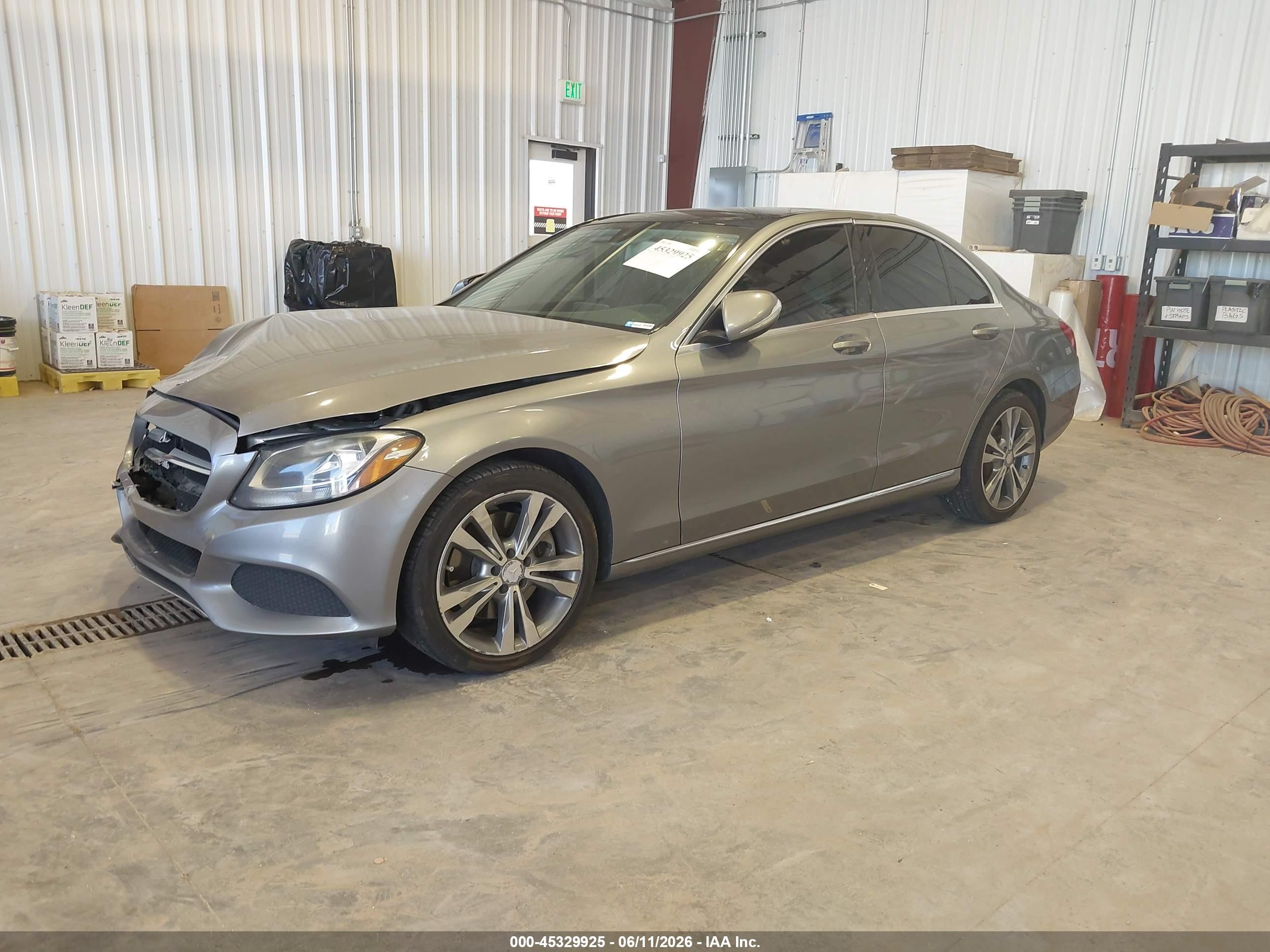 2015 Mercedes-benz C 300 4matic Gray vin: 55SWF4KB4FU020856