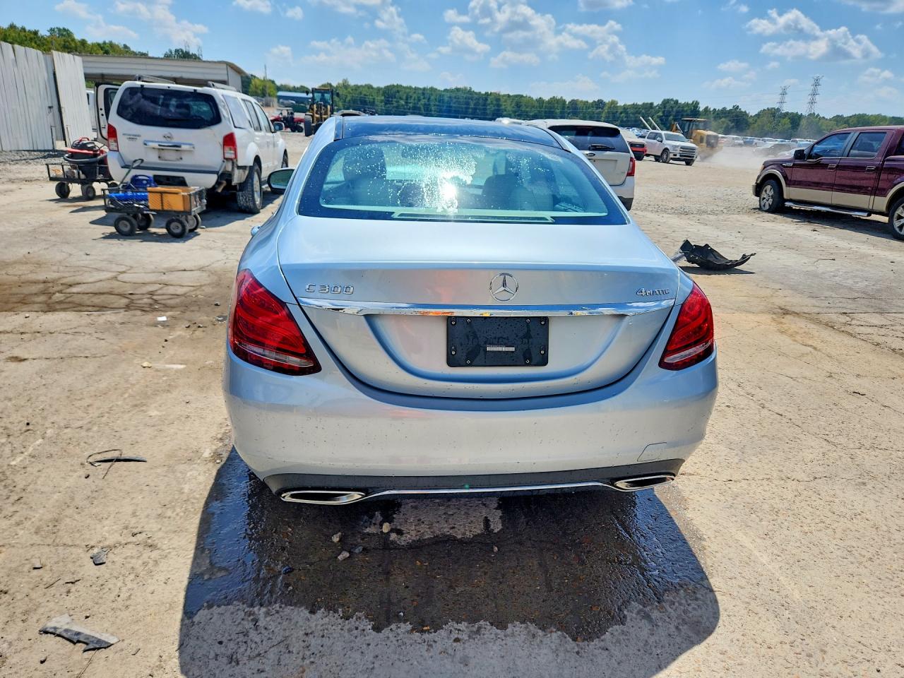 2015 Mercedes-benz C 300 4matic Silver vin: 55SWF4KB4FU022994