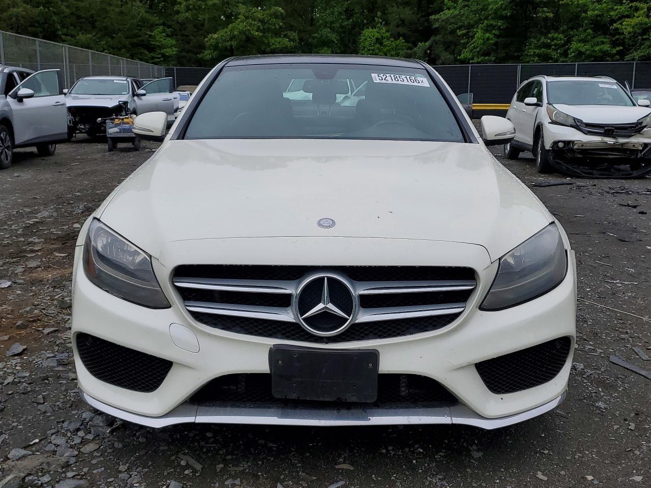 2015 Mercedes-benz C 300 4matic Белый vin: 55SWF4KB4FU026804