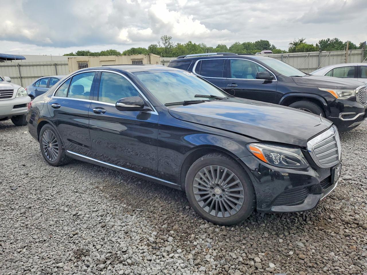 2015 Mercedes-benz C 300 4matic Black vin: 55SWF4KB4FU027905