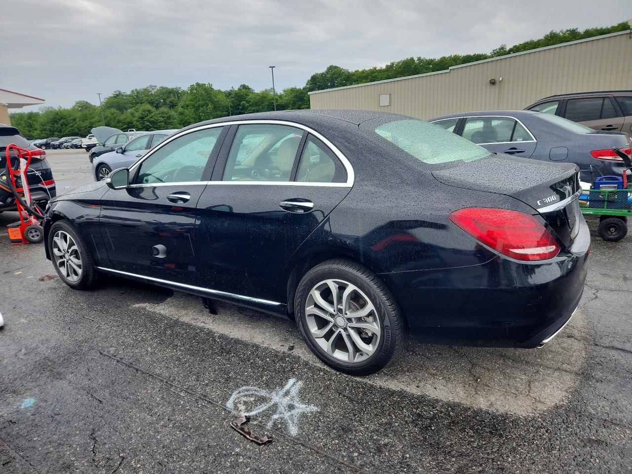 2015 Mercedes-benz C 300 4matic Black vin: 55SWF4KB4FU048902