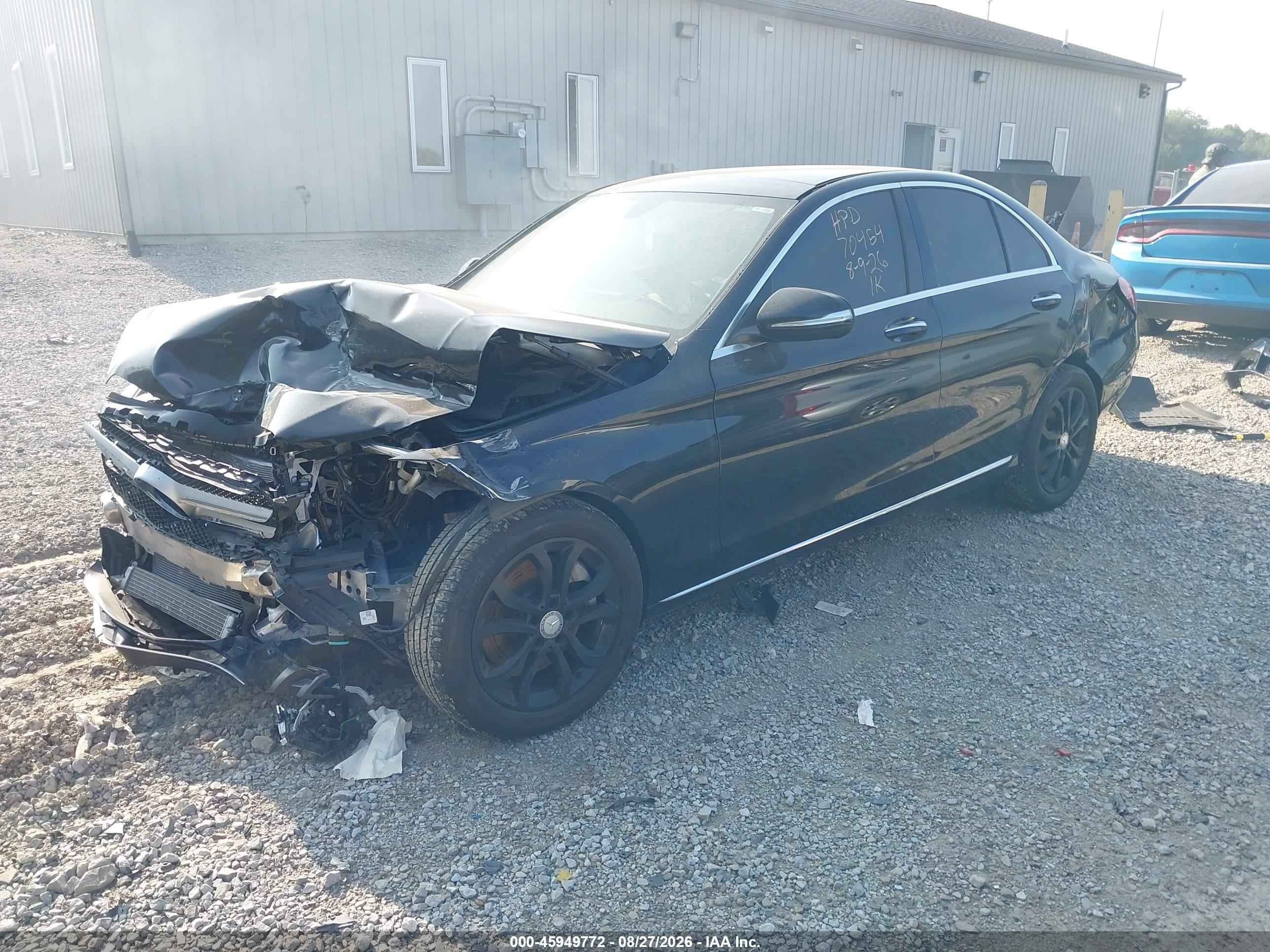 2015 Mercedes-benz C 300 4matic Black vin: 55SWF4KB4FU072553