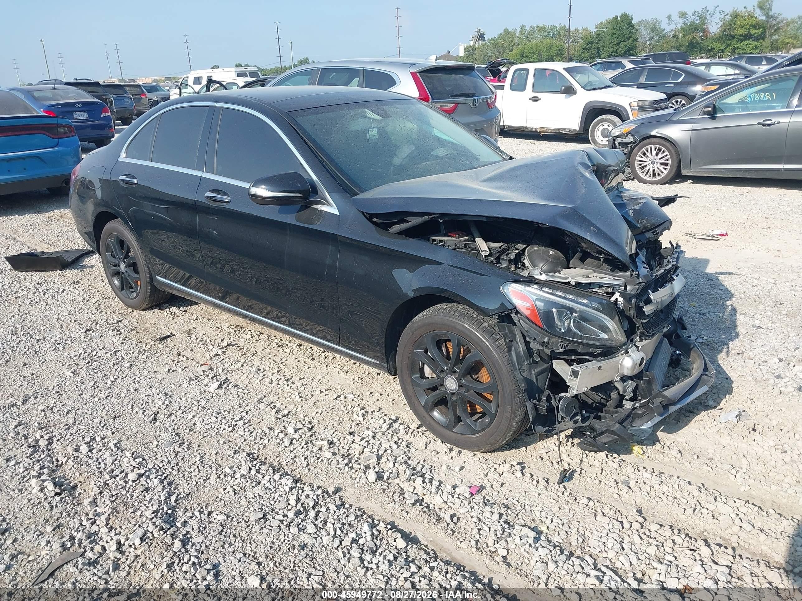 2015 Mercedes-benz C 300 4matic Black vin: 55SWF4KB4FU072553