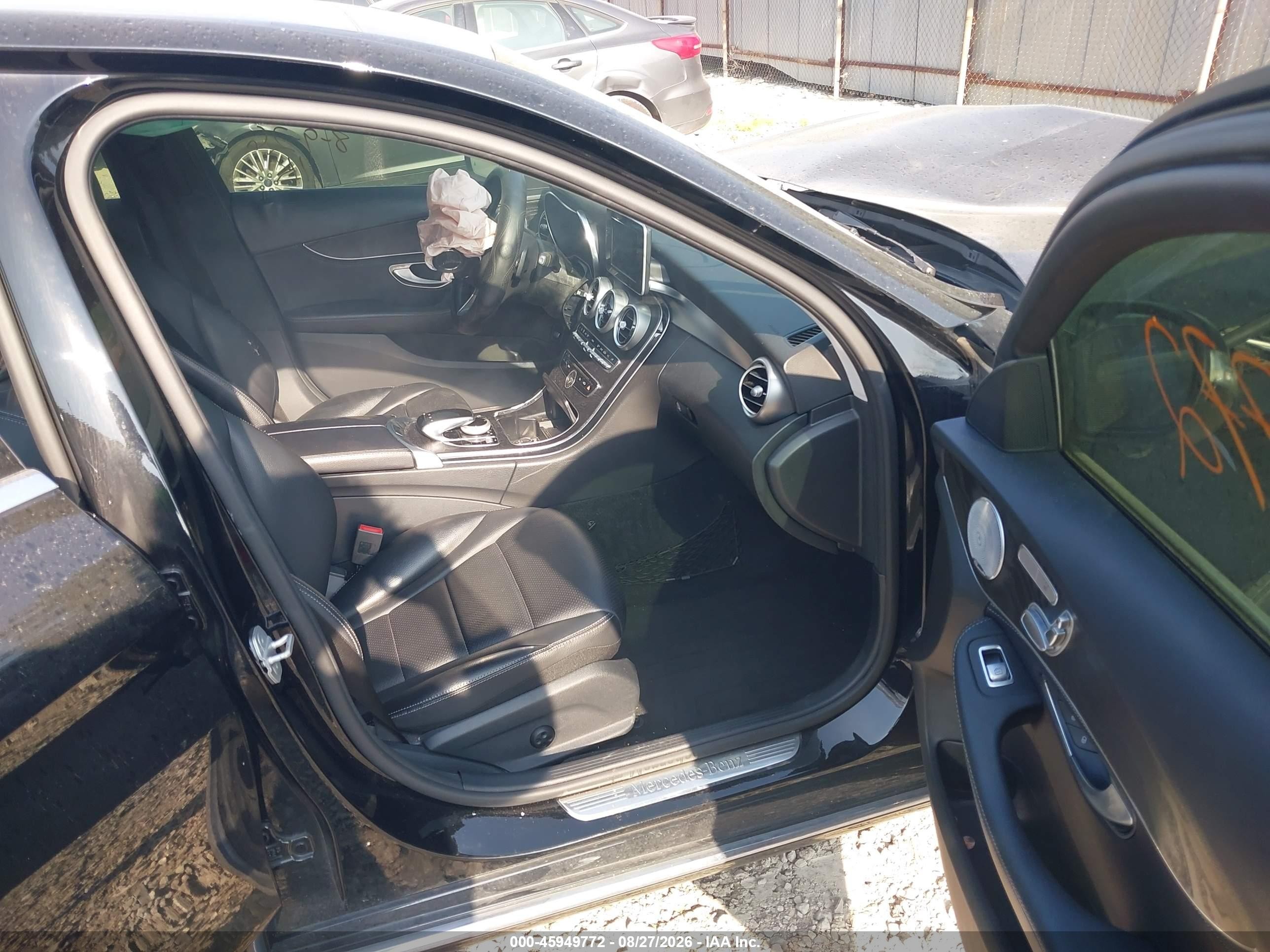 2015 Mercedes-benz C 300 4matic Black vin: 55SWF4KB4FU072553