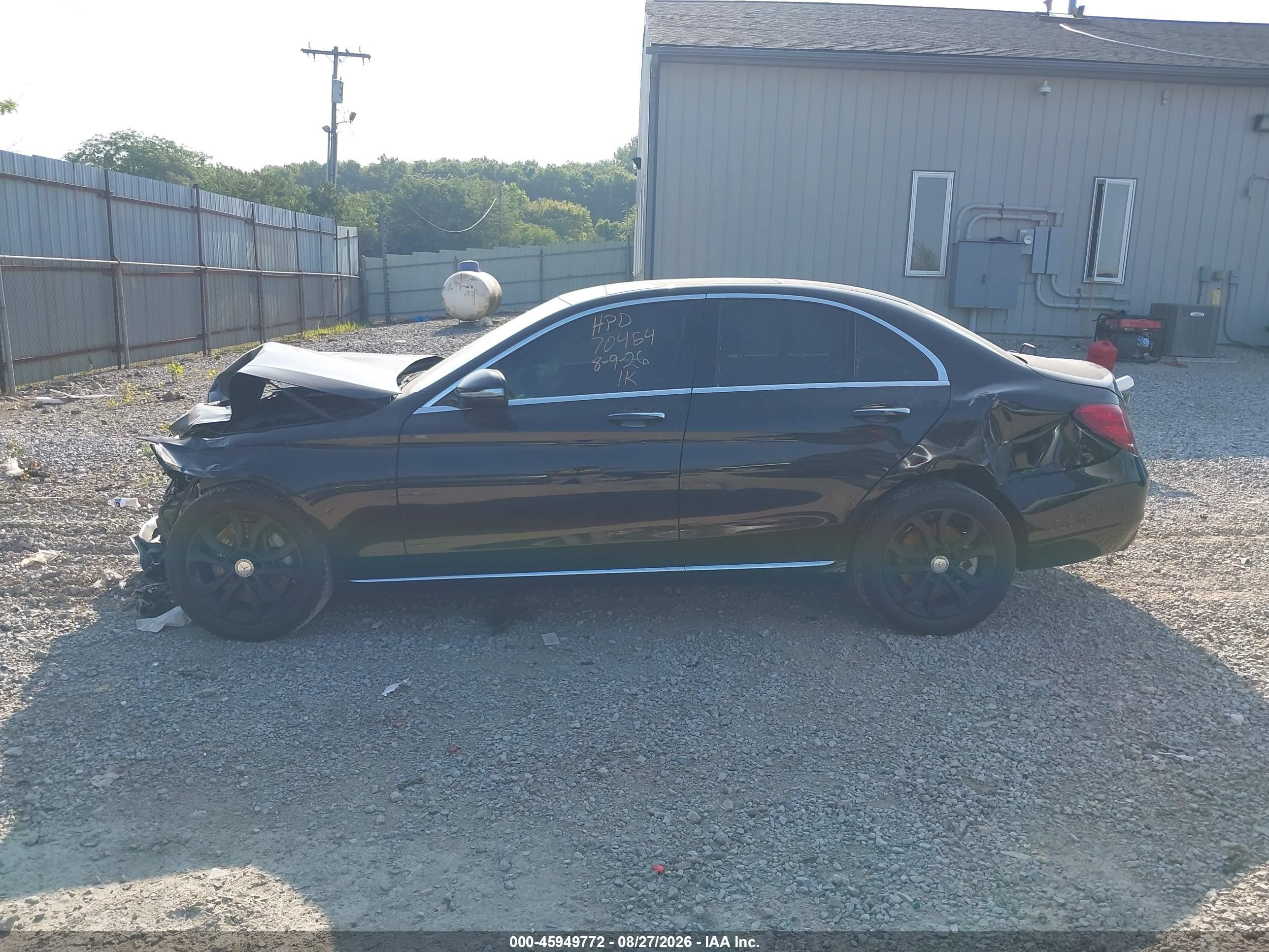 2015 Mercedes-benz C 300 4matic Black vin: 55SWF4KB4FU072553