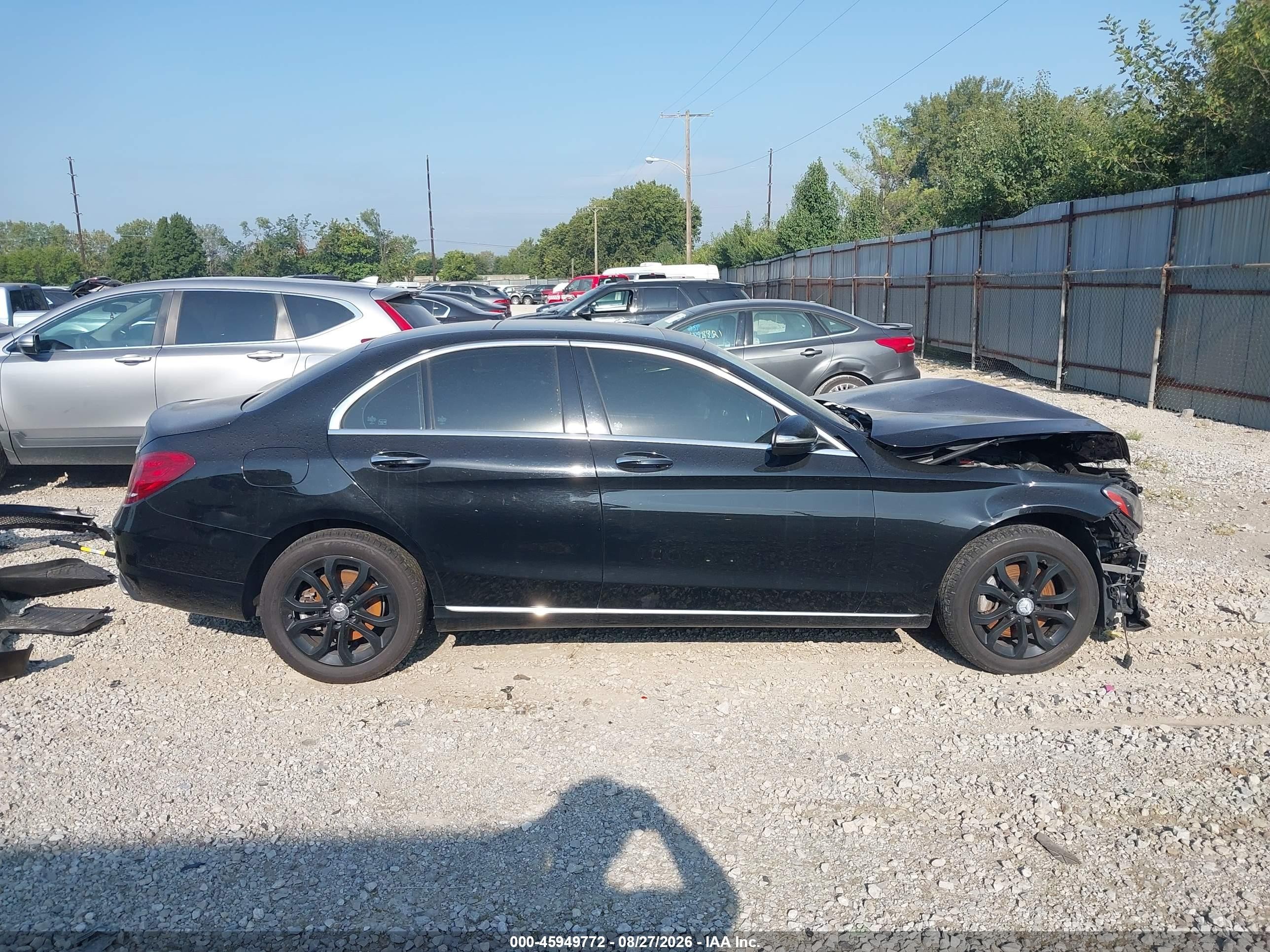 2015 Mercedes-benz C 300 4matic Black vin: 55SWF4KB4FU072553