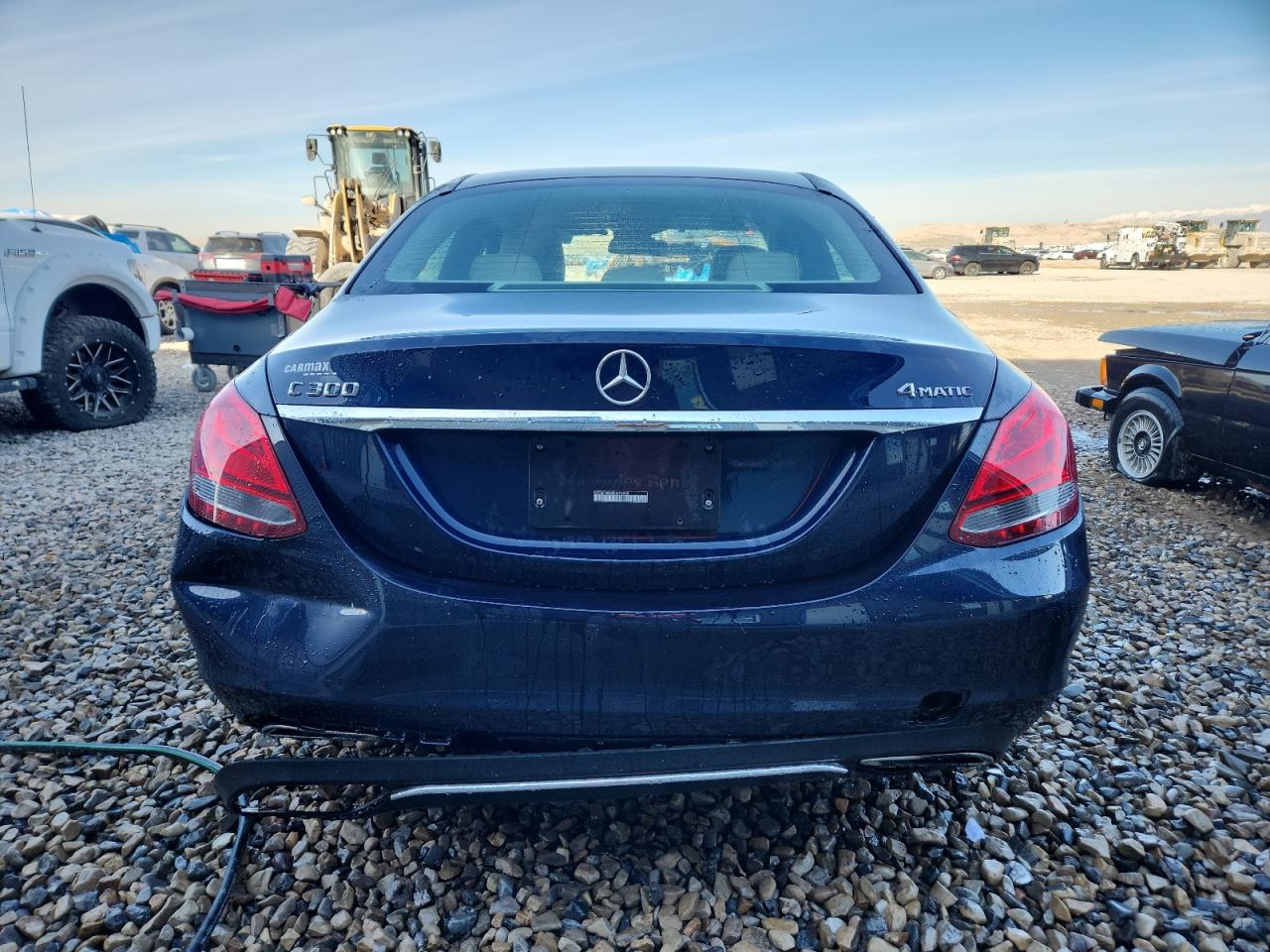 2015 Mercedes-benz C 300 4mat Blue vin: 55SWF4KB4FU075050 Damage: Rear Bumper, Dent(S) W/ Paint Dmg, > 12 Inches